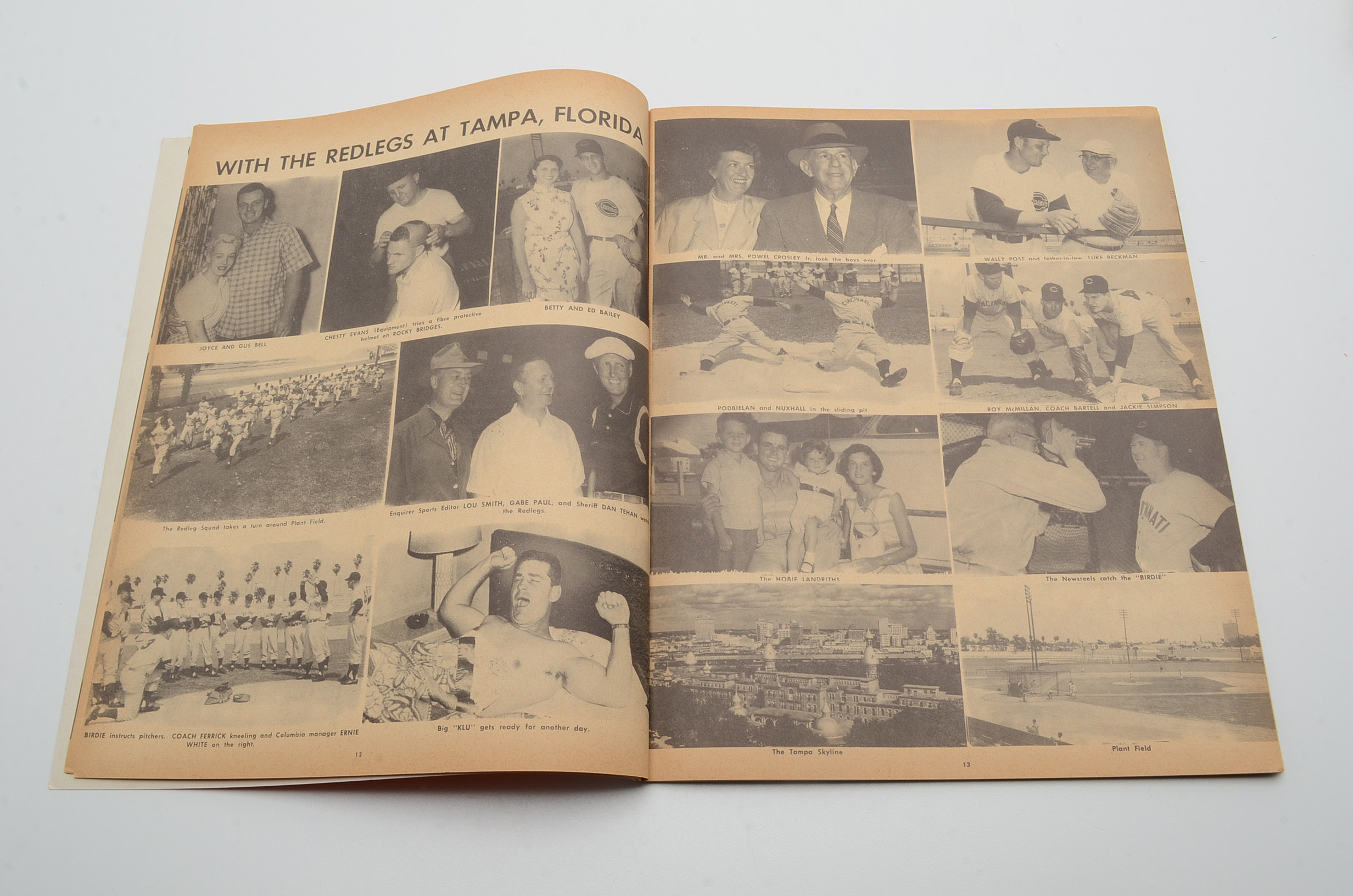 Cincinnati Redlegs Baseball Yearbooks for the Consecutive Years 1955-1958