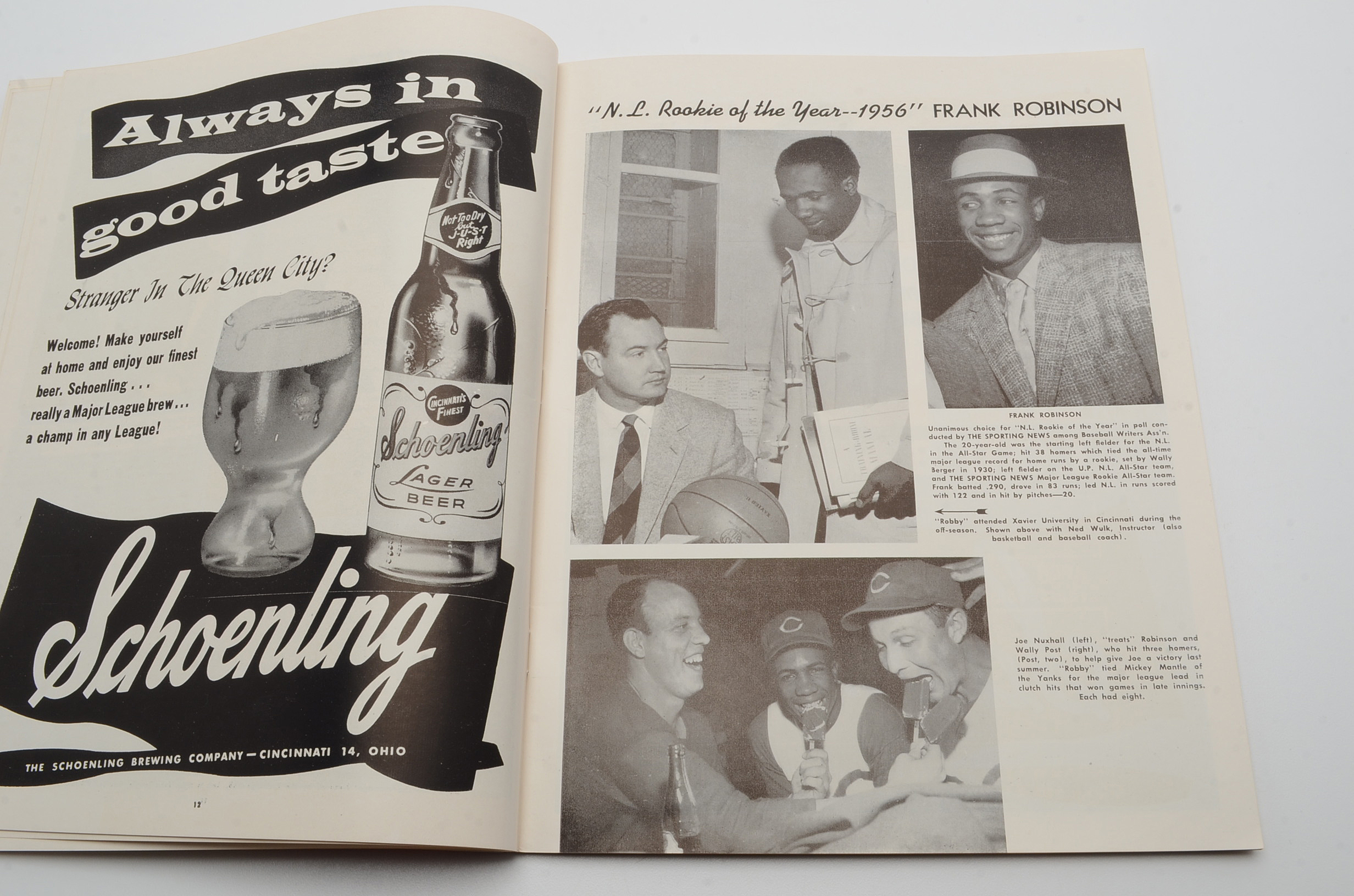 Cincinnati Redlegs Baseball Yearbooks for the Consecutive Years 1955-1958