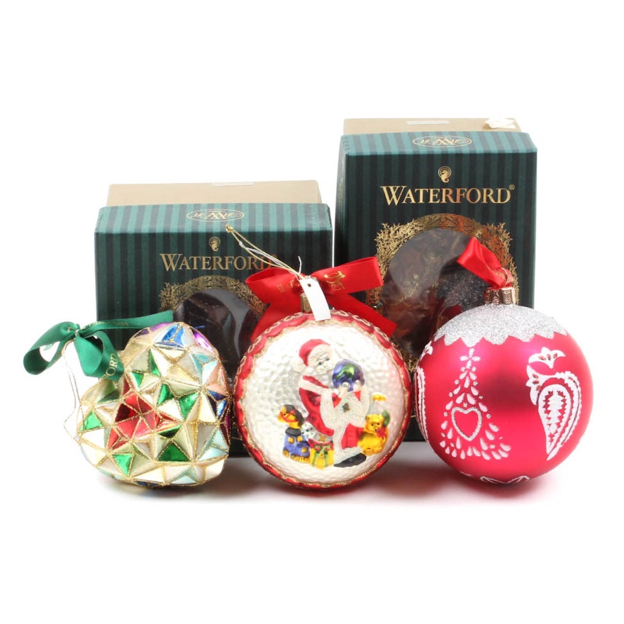 Waterford Hand-Blown Glass Ornaments