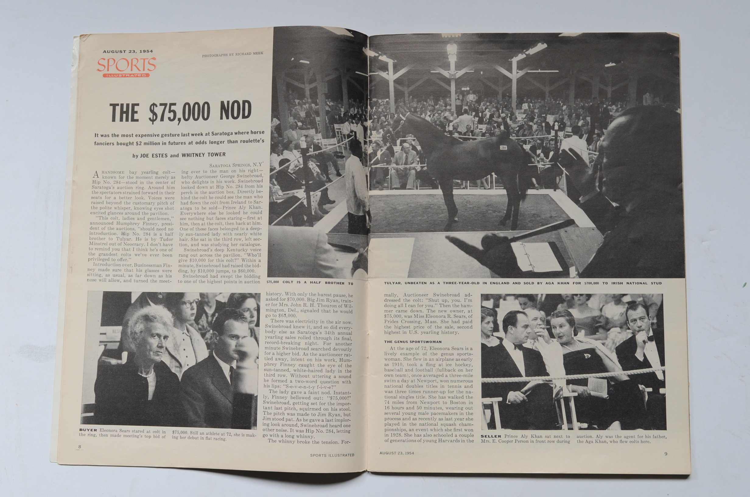 Four Vintage "Sports Illustrated" Magazines From 1954