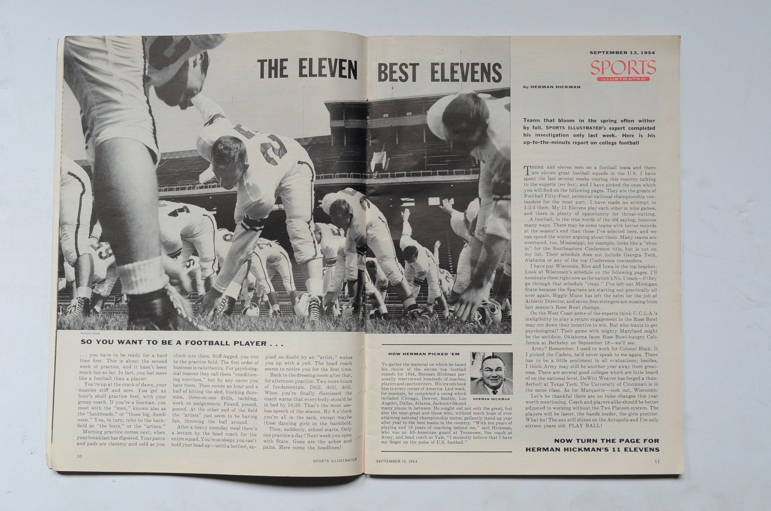 Four Vintage "Sports Illustrated" Magazines From 1954