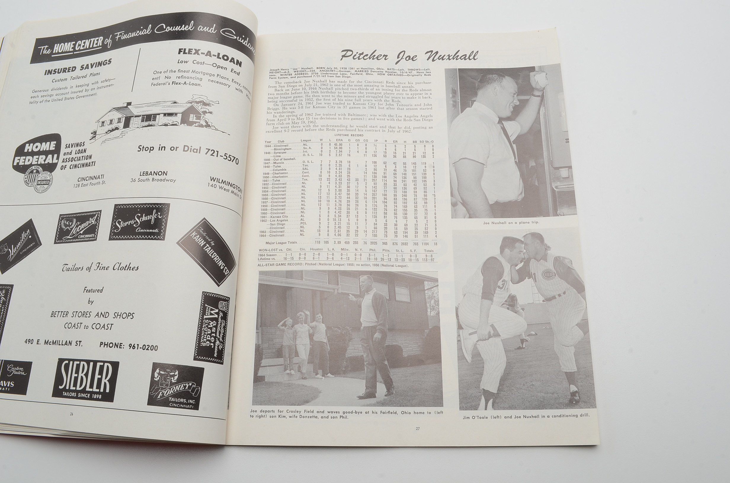 Cincinnati Reds Baseball Yearbooks from 1963, 1965 and 1966