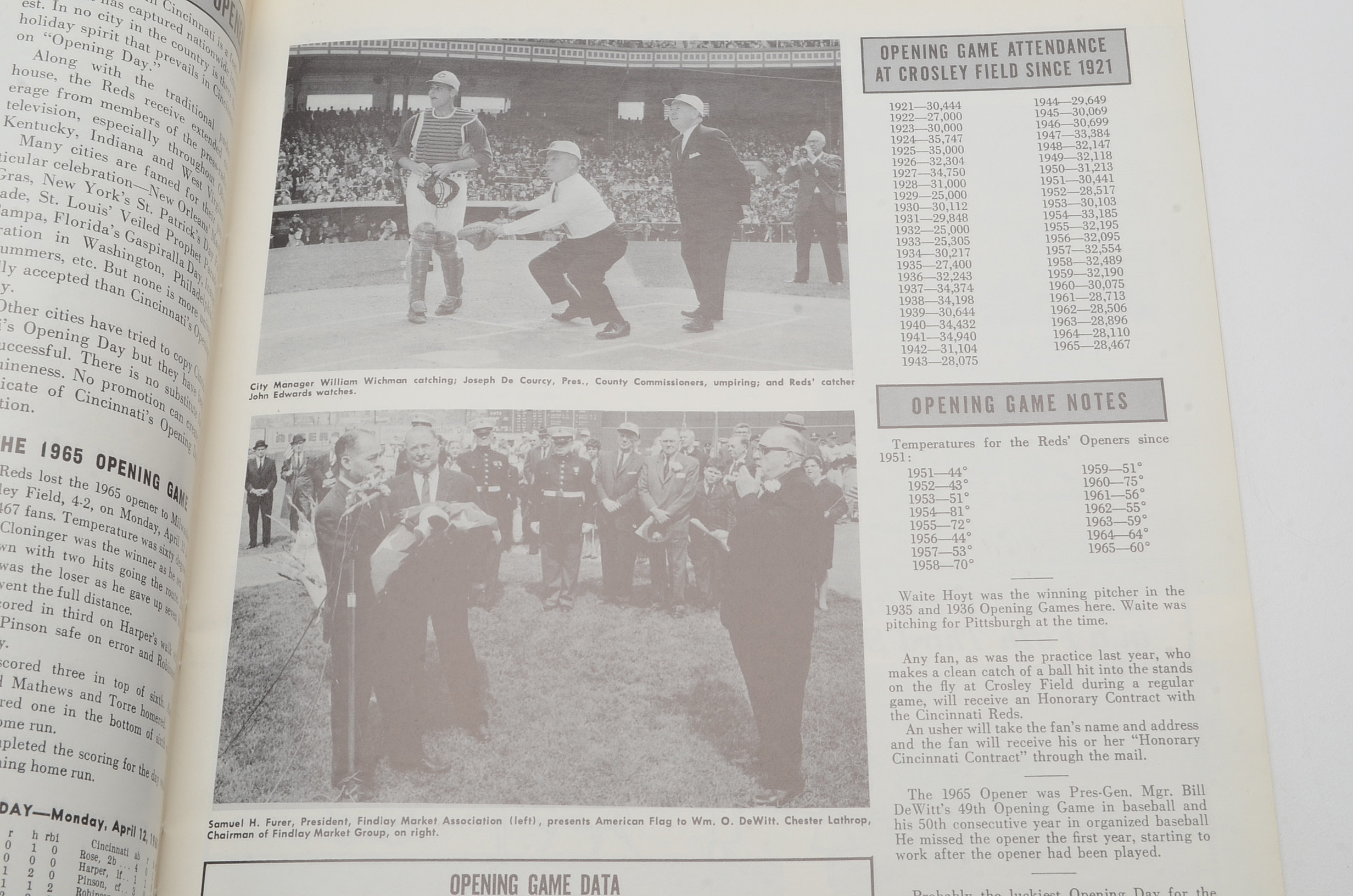 Cincinnati Reds Baseball Yearbooks from 1963, 1965 and 1966