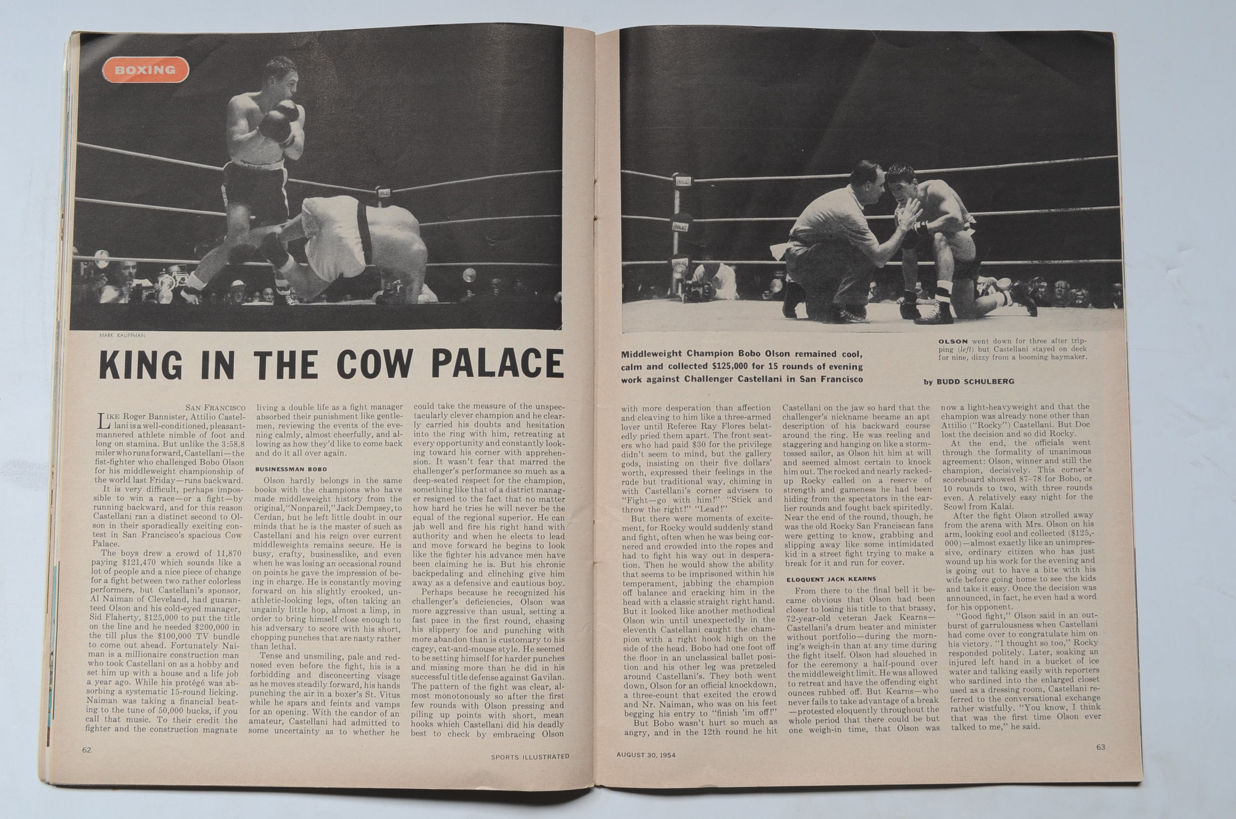 Four Vintage "Sports Illustrated" Magazines From 1954