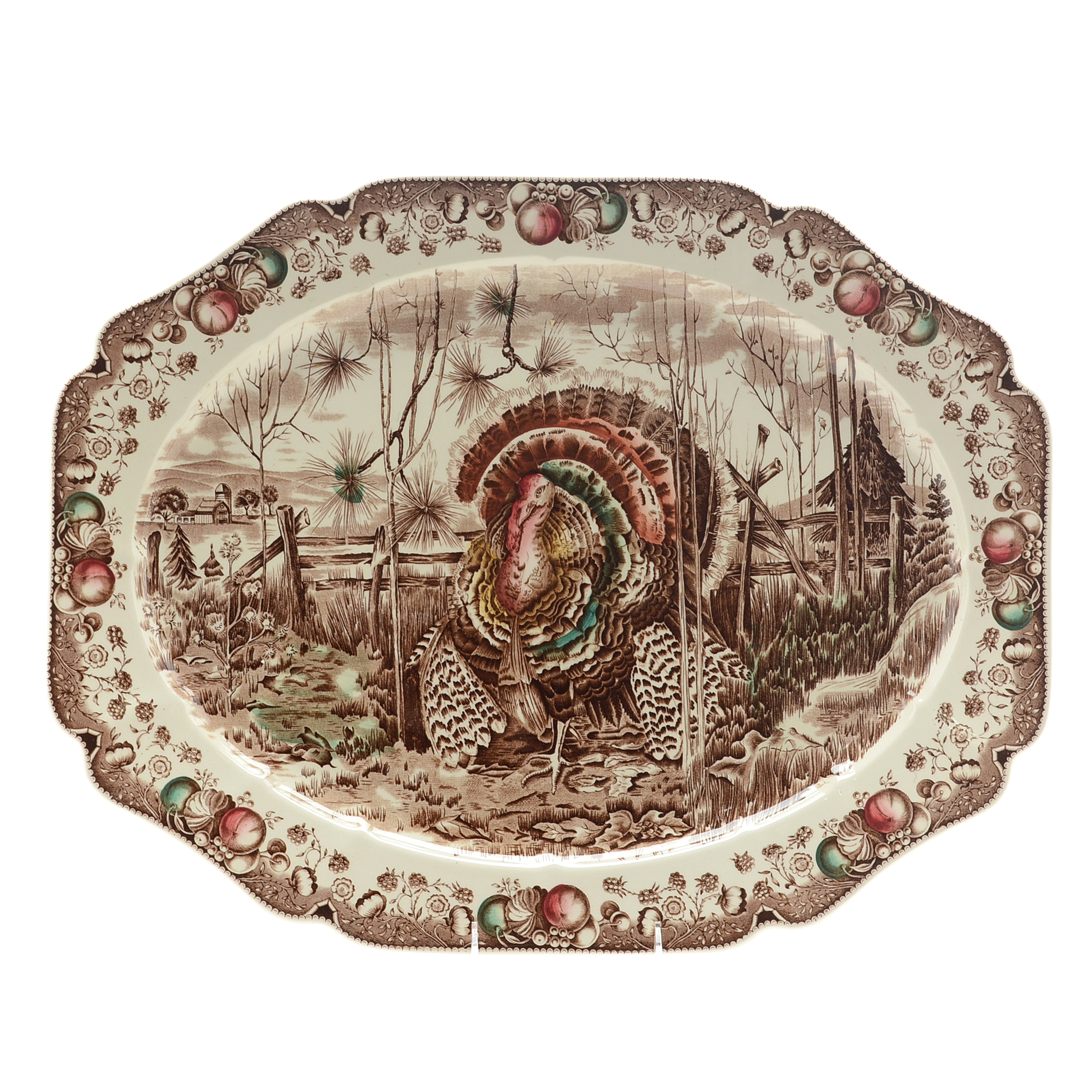Vintage Johnson Bros. "His Majesty" Turkey Platter, Made in England