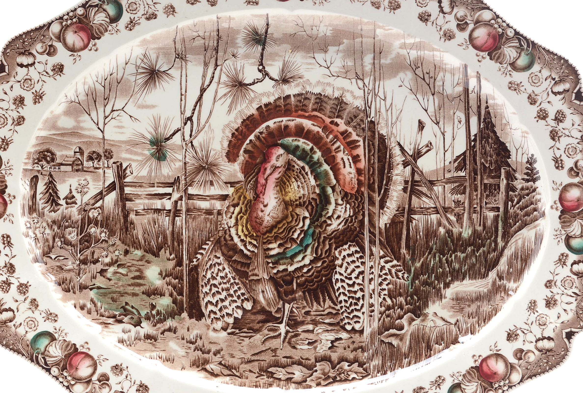 Vintage Johnson Bros. "His Majesty" Turkey Platter, Made in England