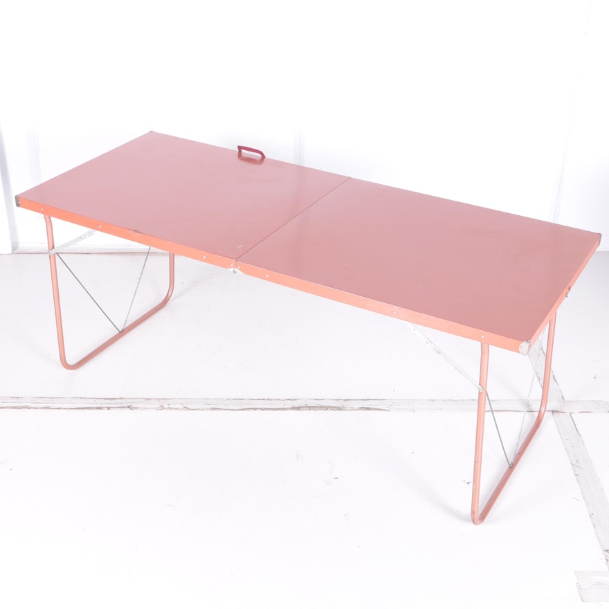 Metal Folding Table With Handles