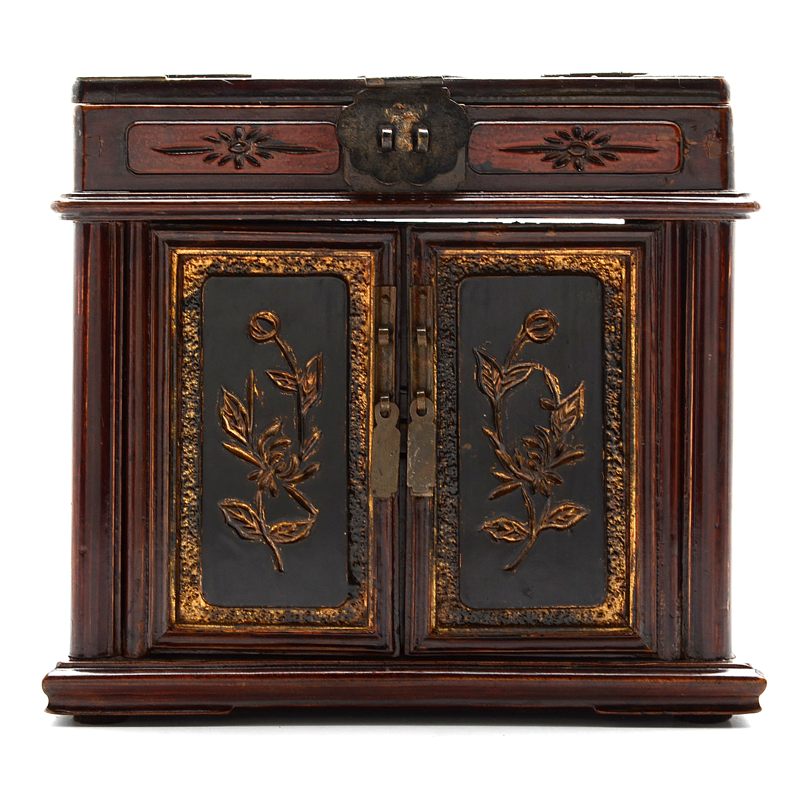 Vintage Chinese Vanity Mirror with Drawers