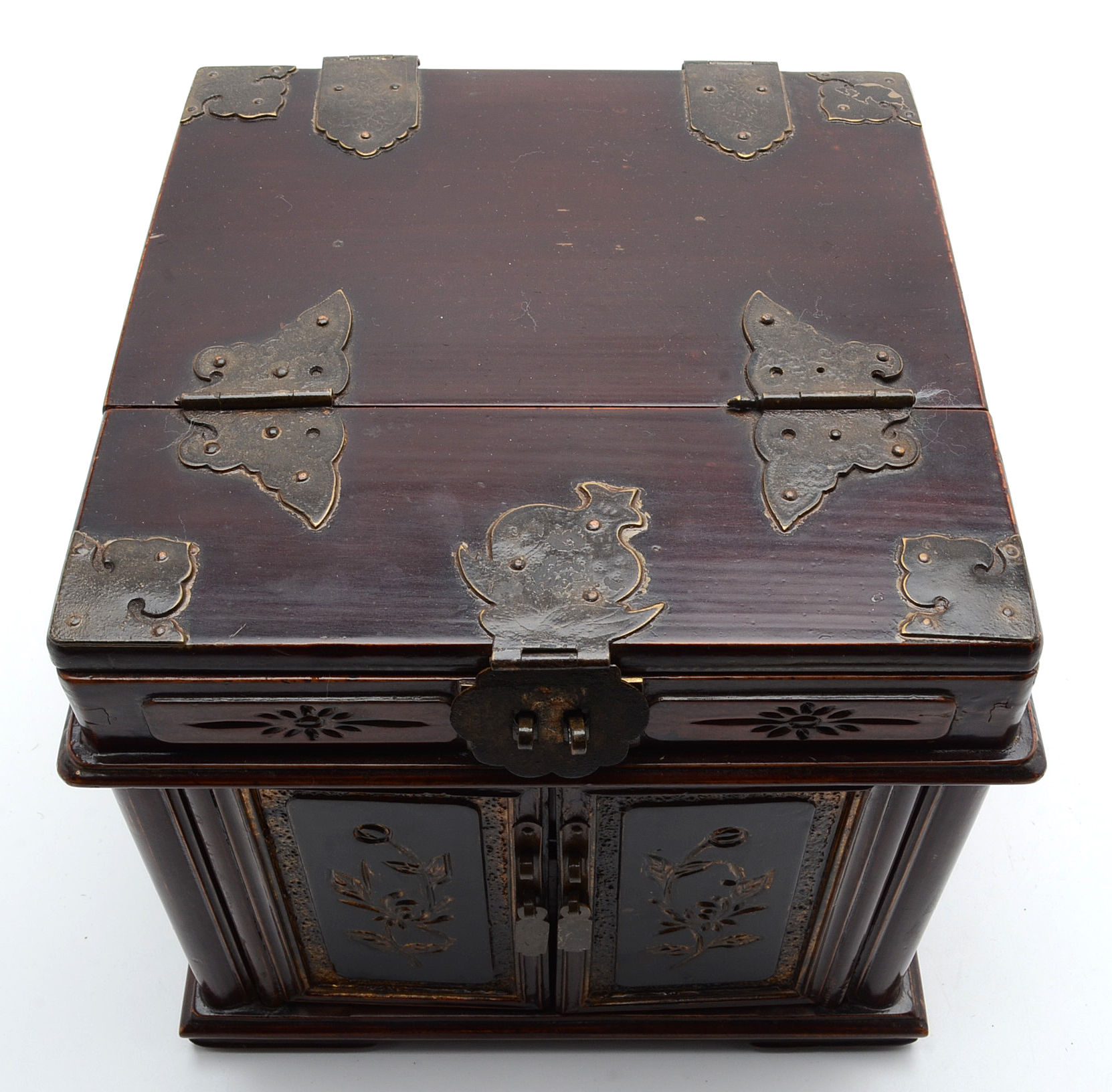 Vintage Chinese Vanity Mirror with Drawers