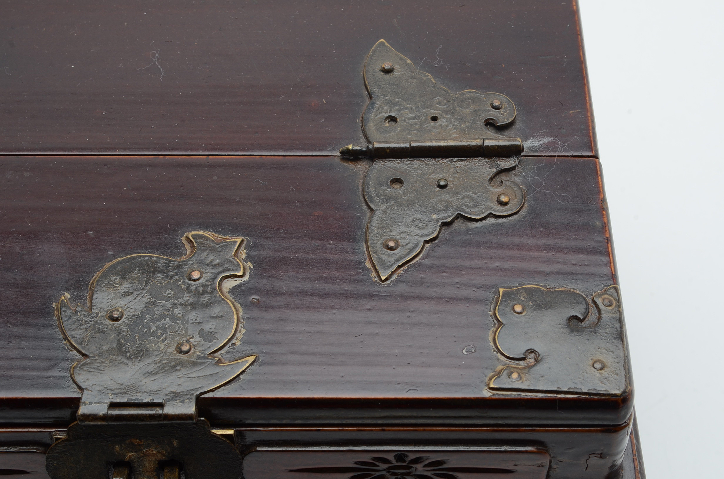 Vintage Chinese Vanity Mirror with Drawers