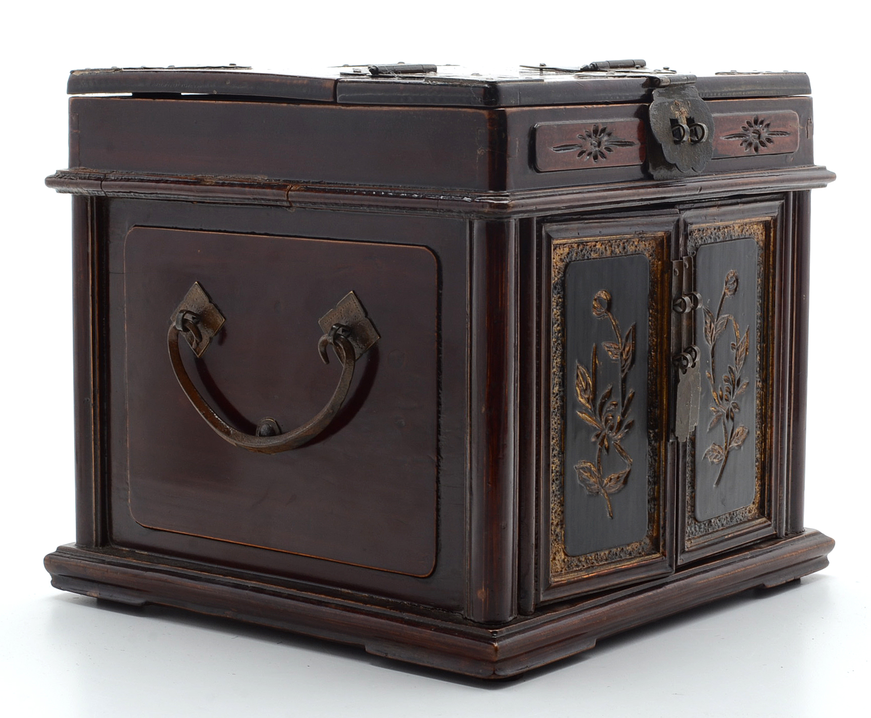 Vintage Chinese Vanity Mirror with Drawers