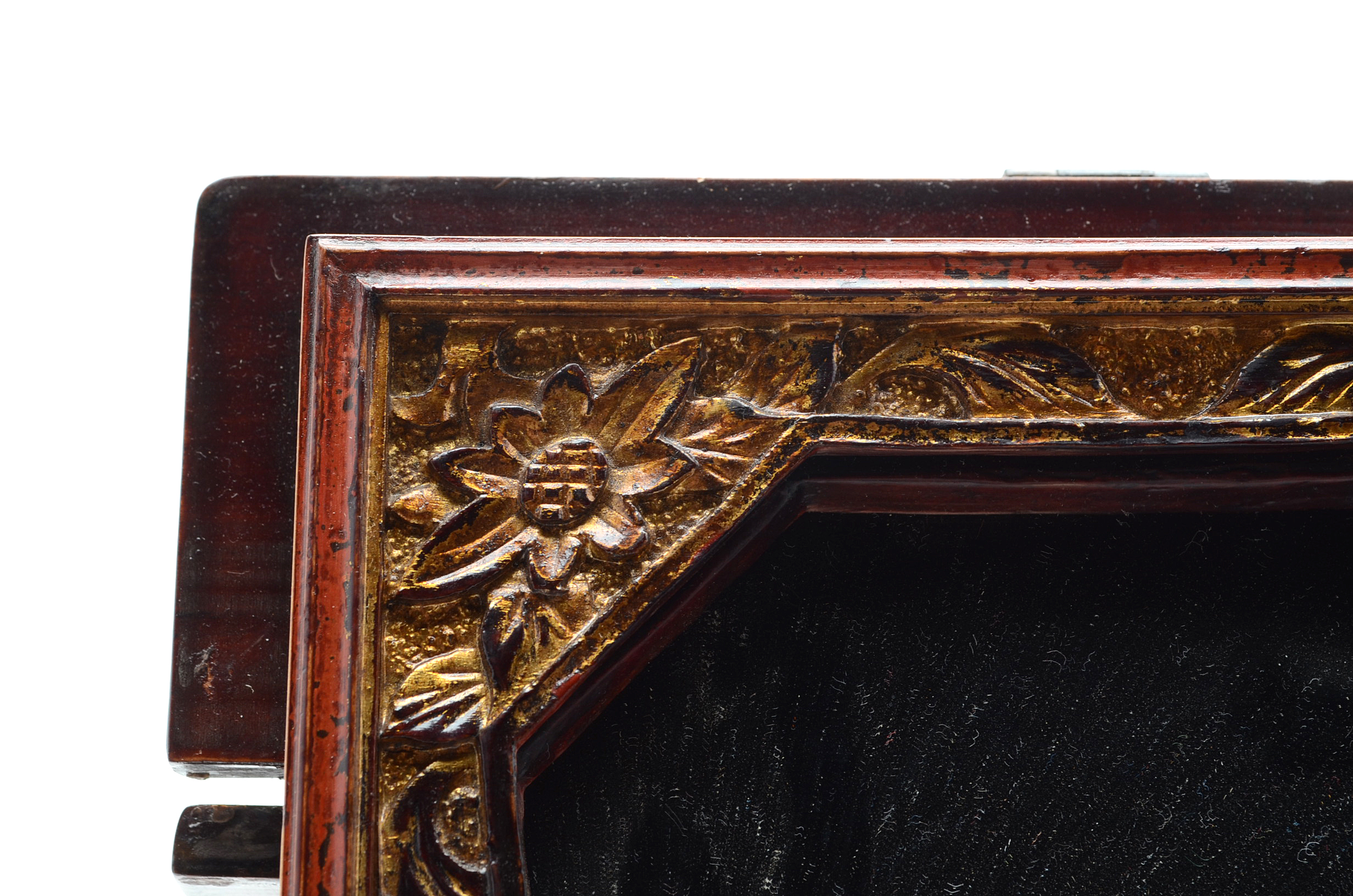 Vintage Chinese Vanity Mirror with Drawers