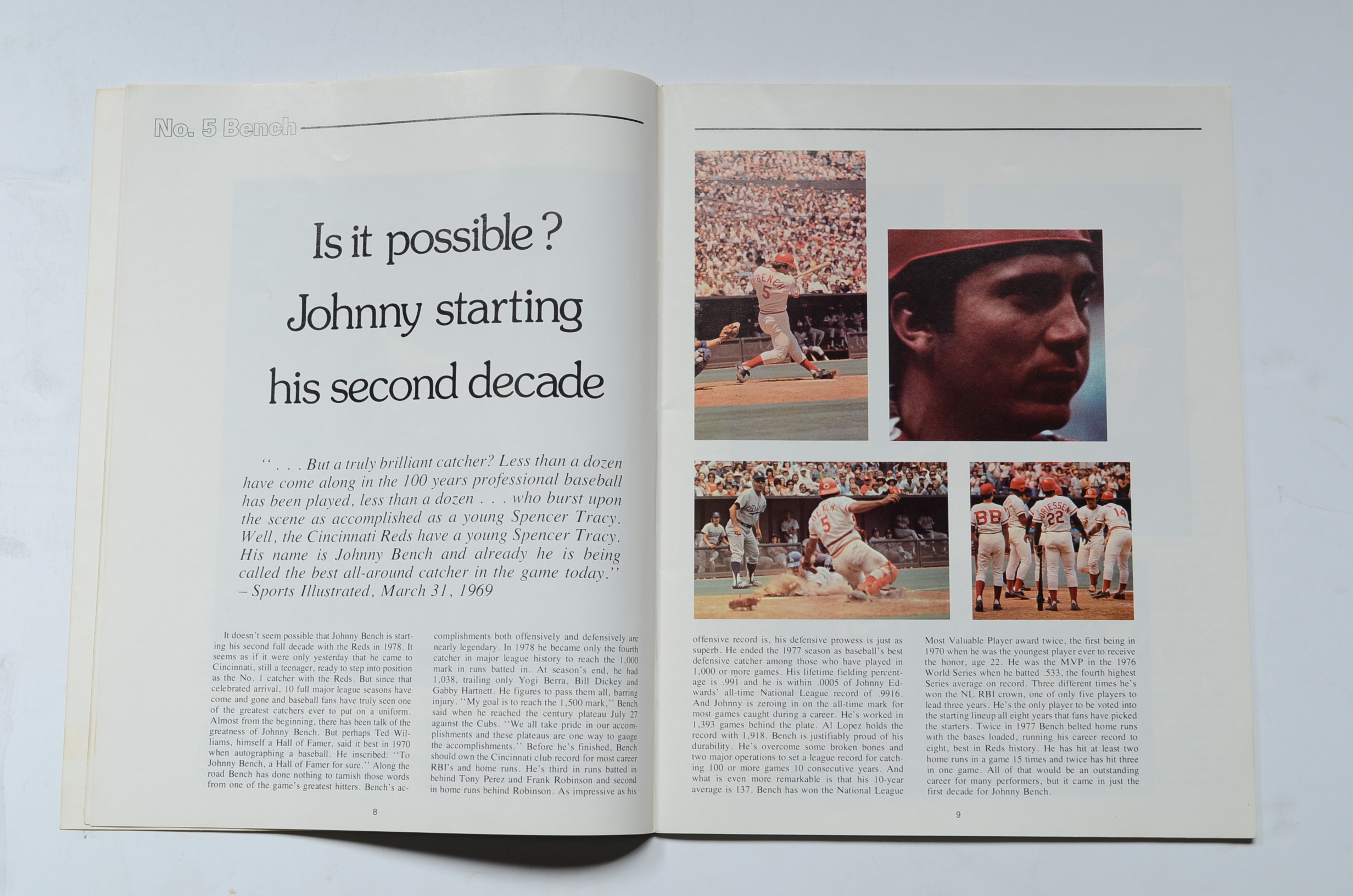 Vintage Cincinnati Reds Yearbook Magazines and Scorebooks