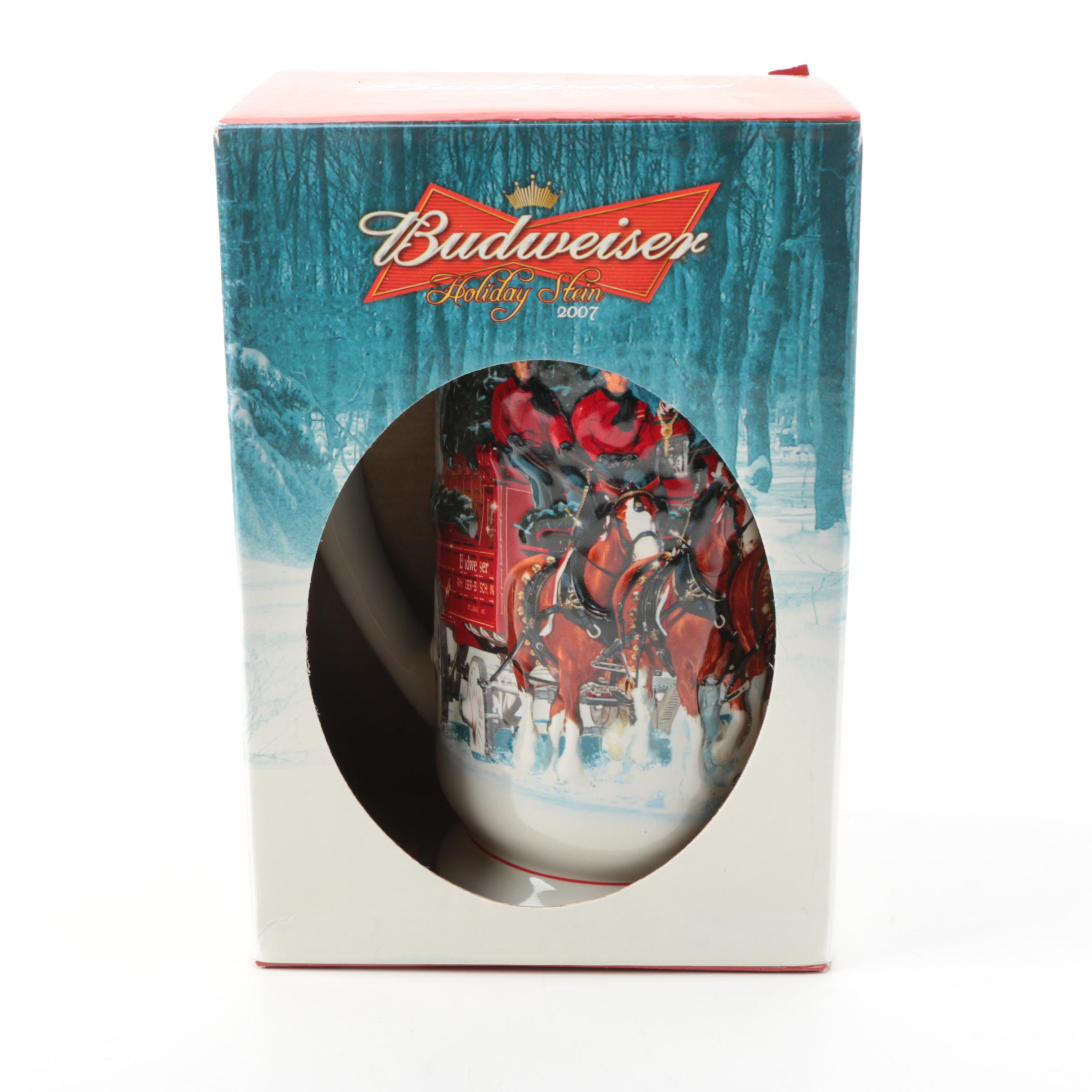 Pair of Budweiser Clydesdales Beer Steins