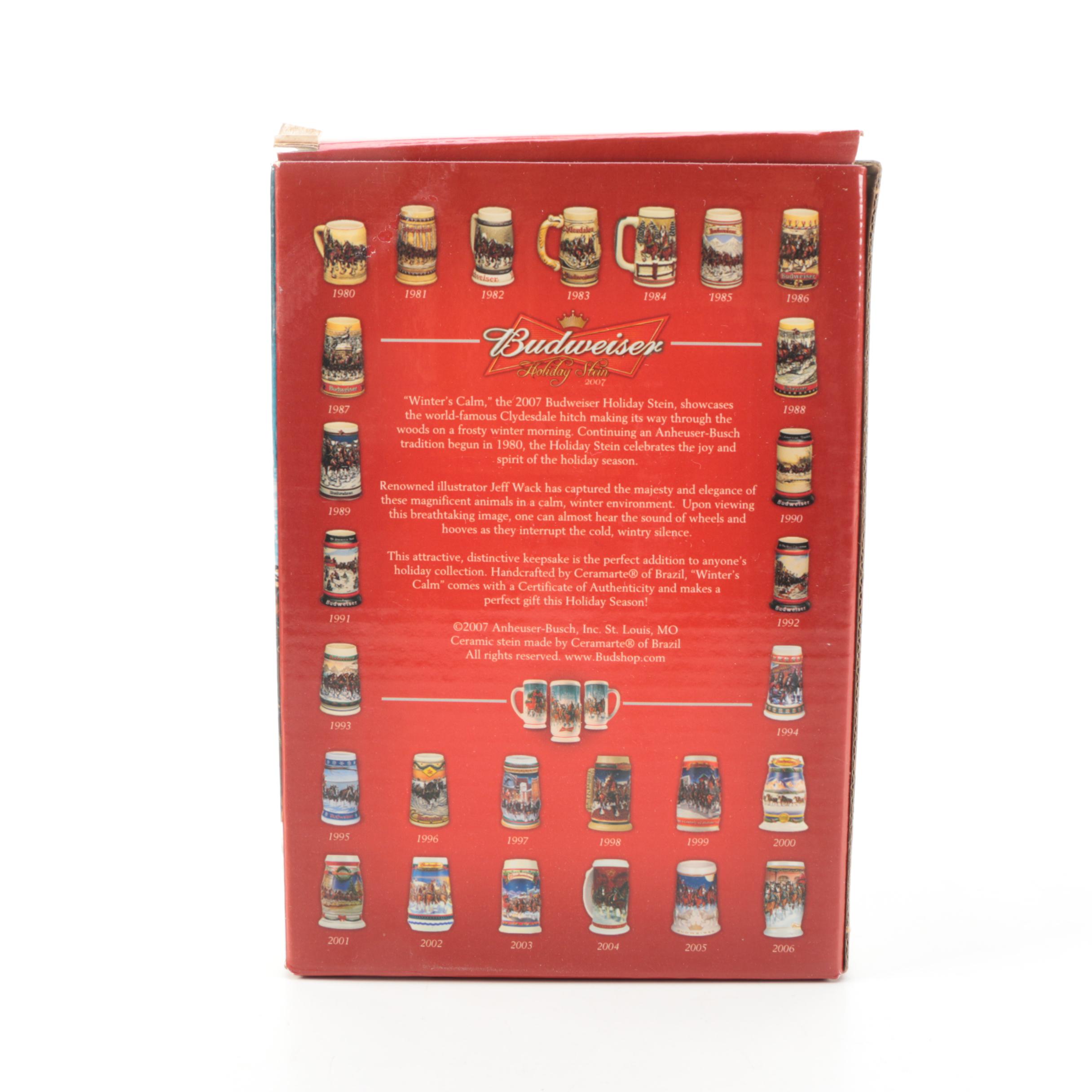 Pair of Budweiser Clydesdales Beer Steins