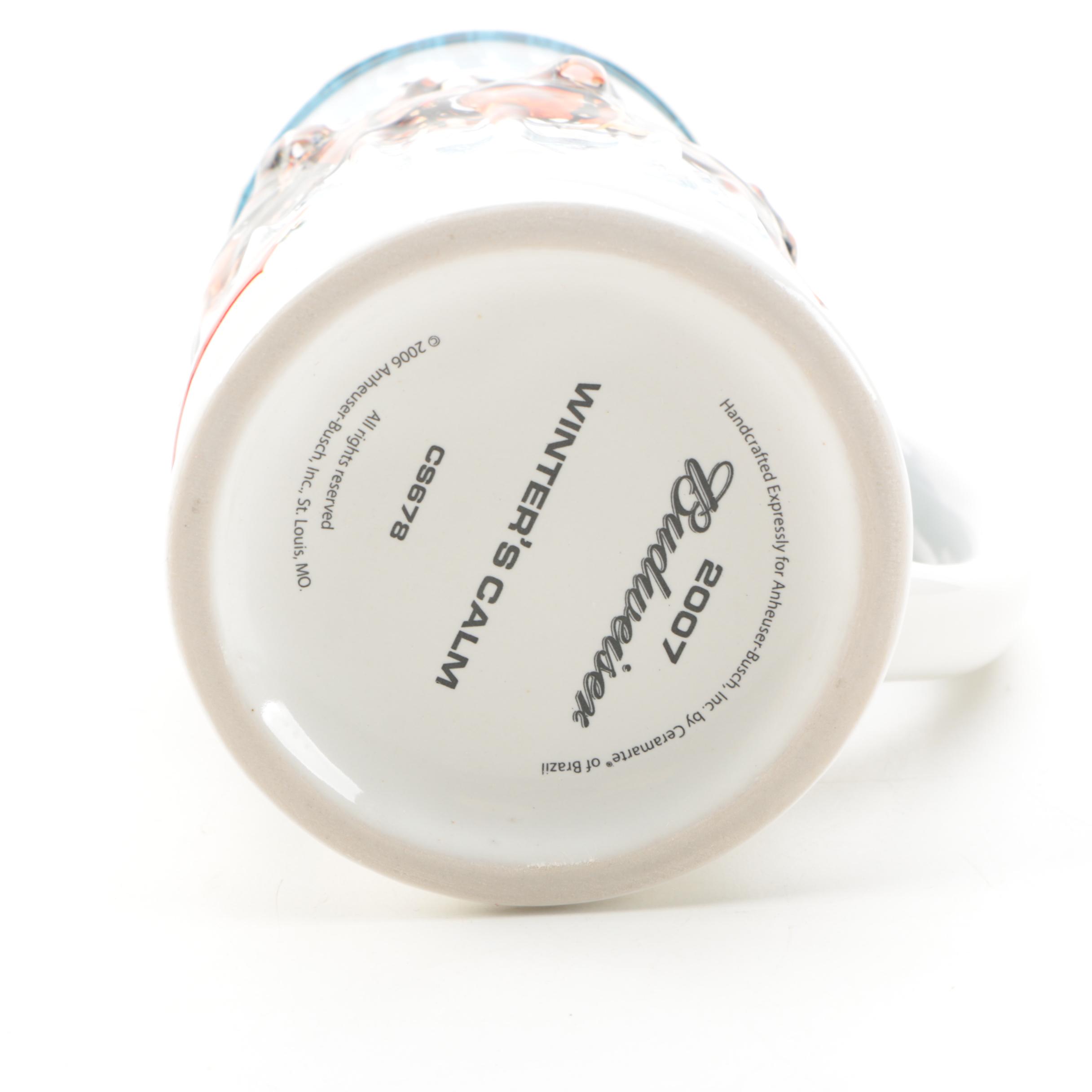 Pair of Budweiser Clydesdales Beer Steins