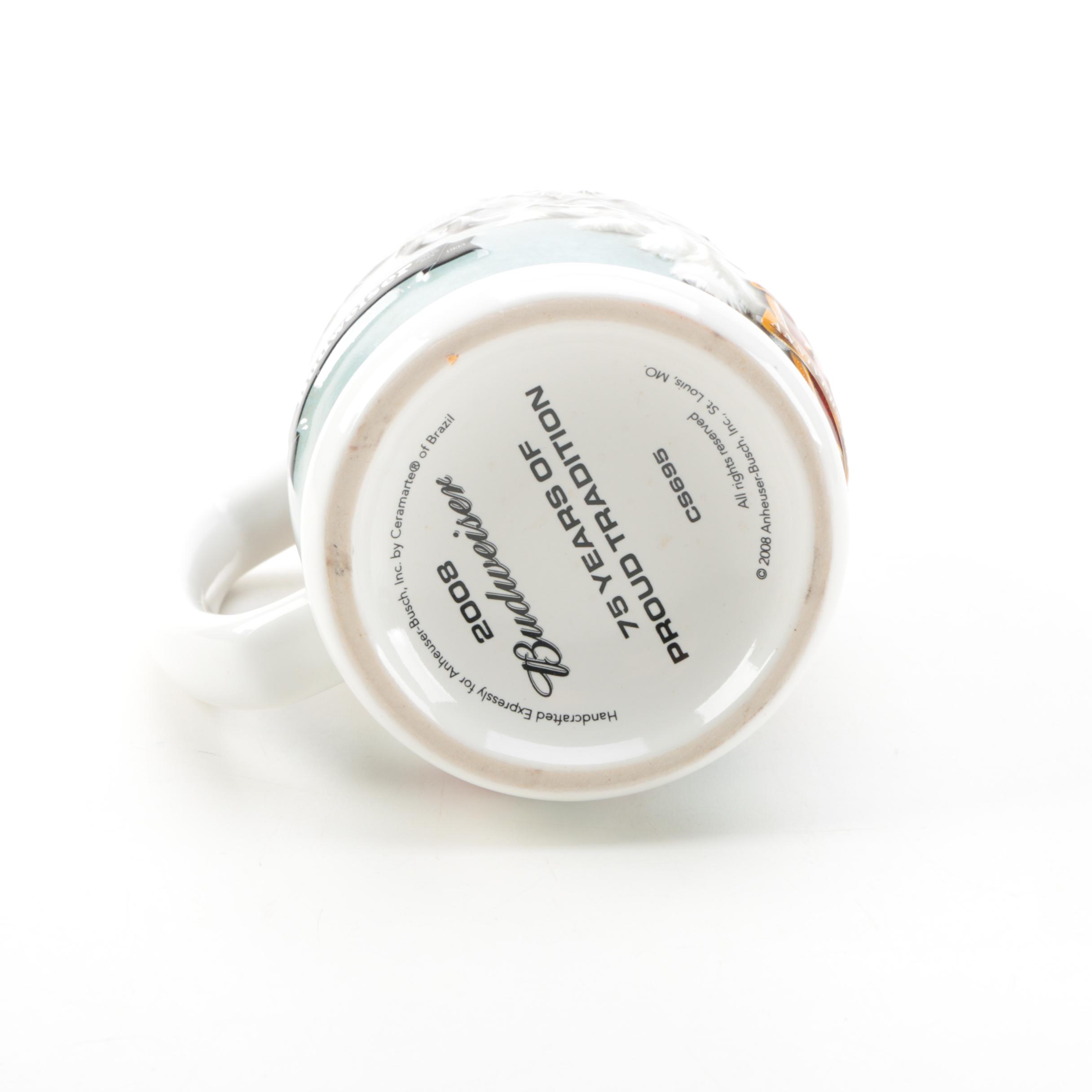 Pair of Budweiser Clydesdales Beer Steins