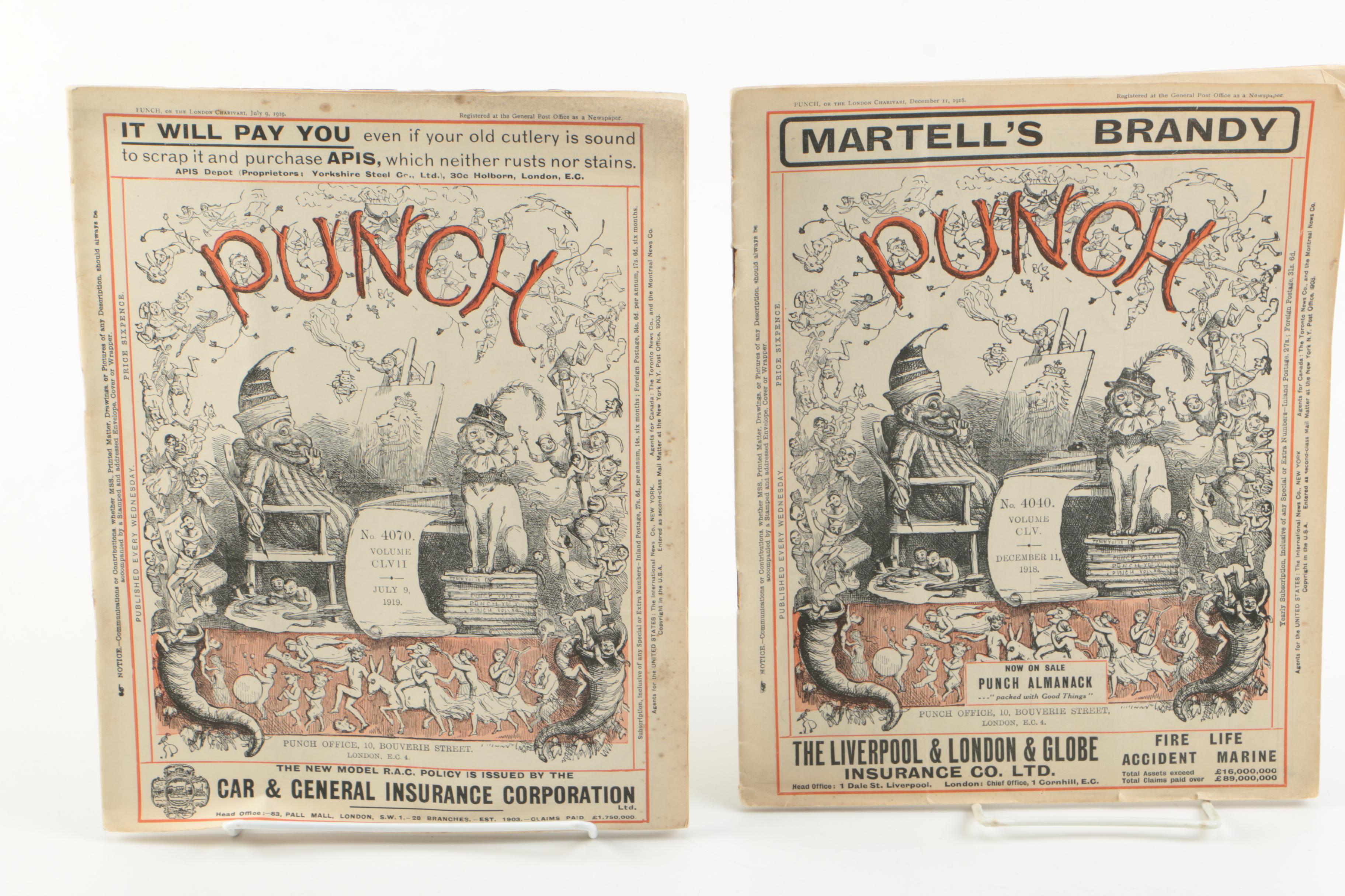 Collection of Antique and Vintage "Punch" Magazines