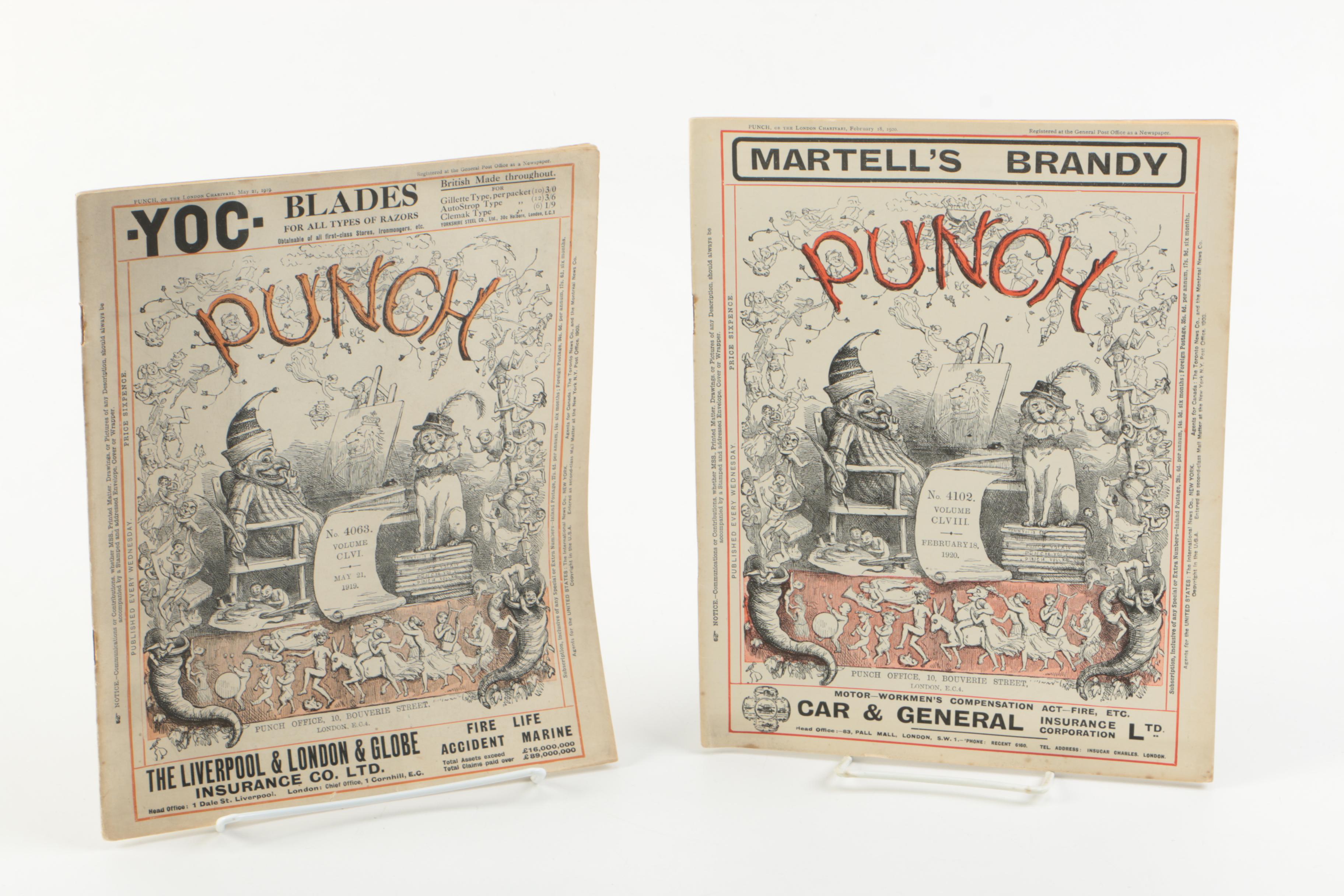 Collection of Antique and Vintage "Punch" Magazines