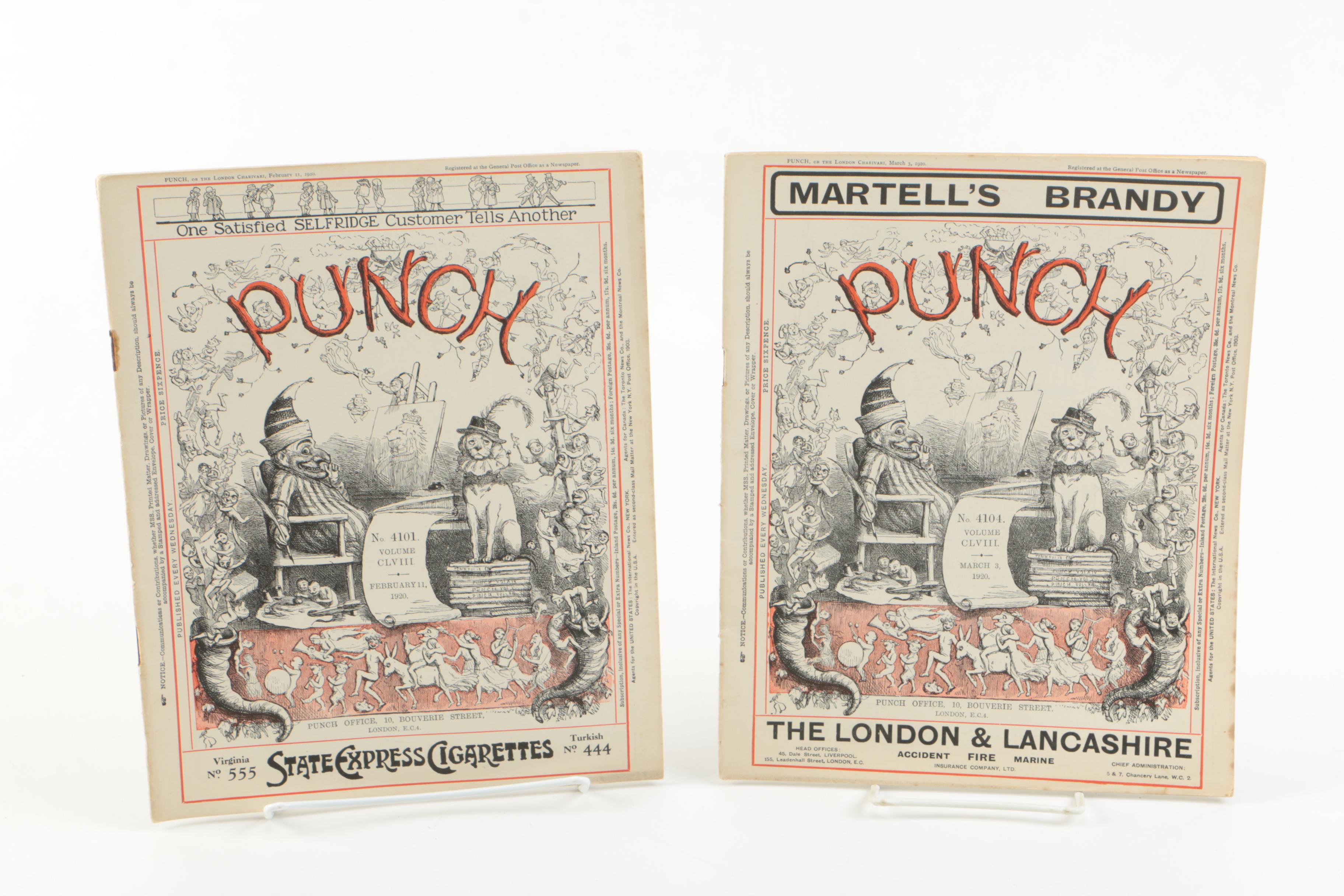 Collection of Antique and Vintage "Punch" Magazines