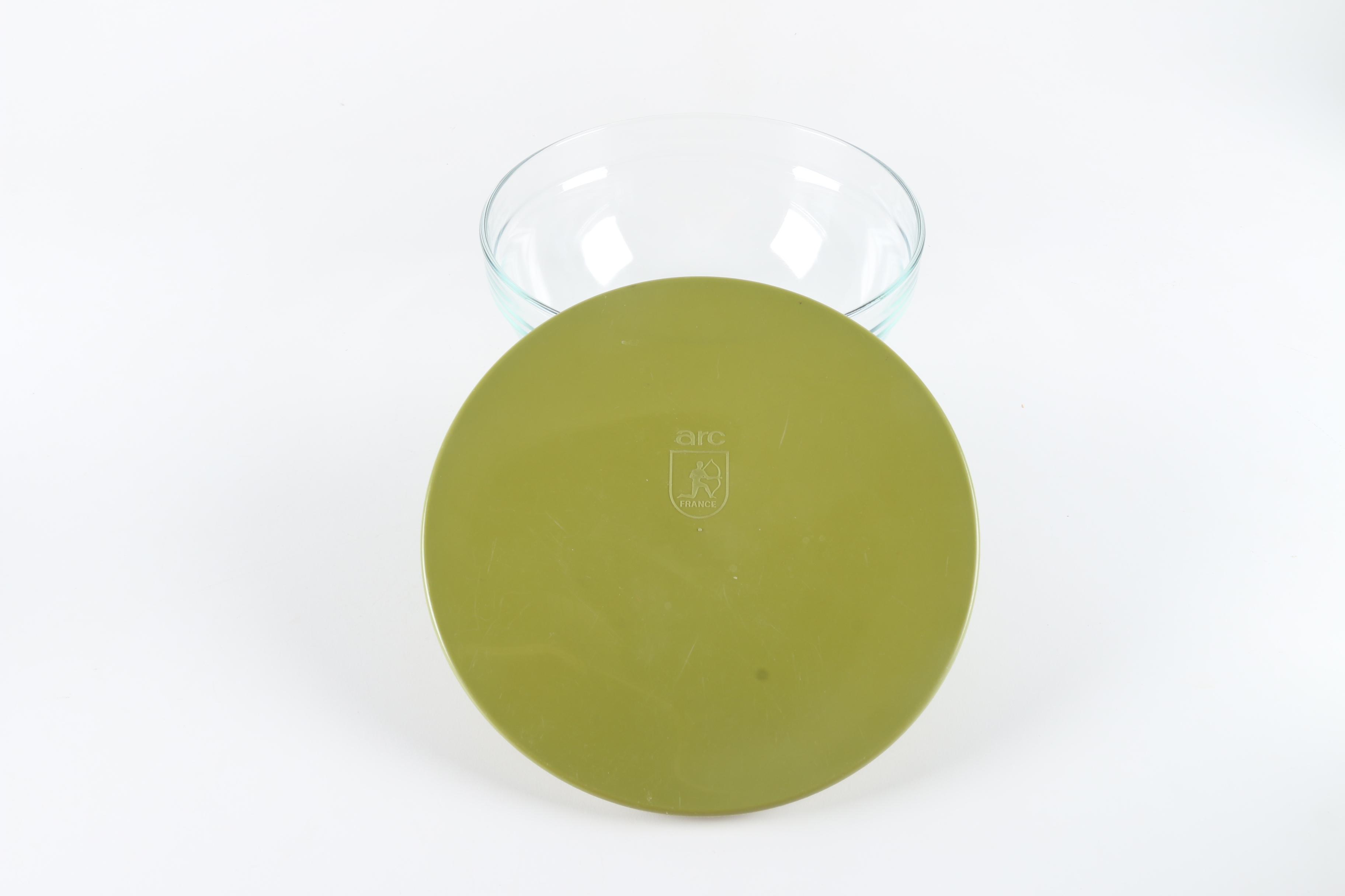 Assortment of Arc Glass Bowls with Plastic Lids