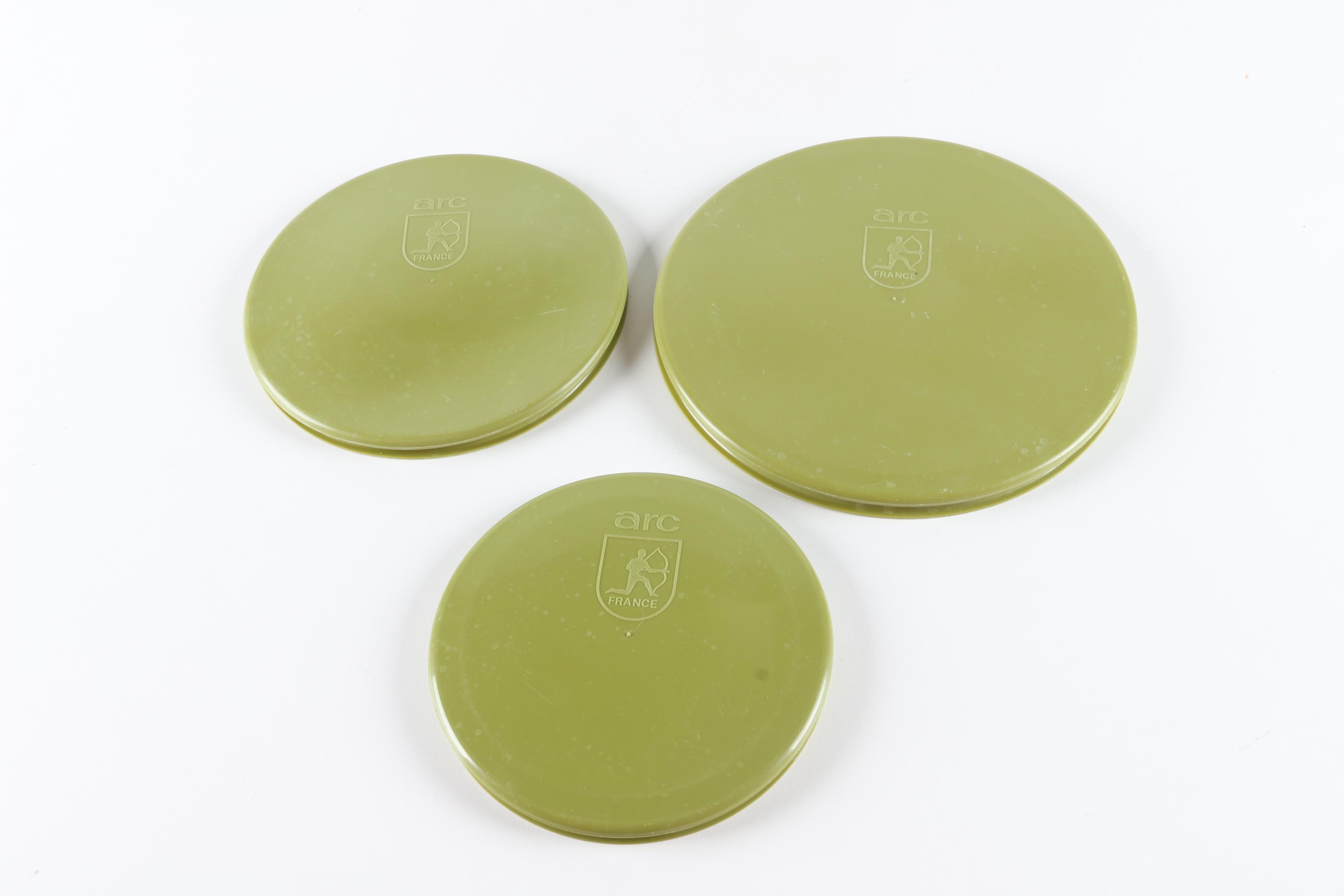 Assortment of Arc Glass Bowls with Plastic Lids