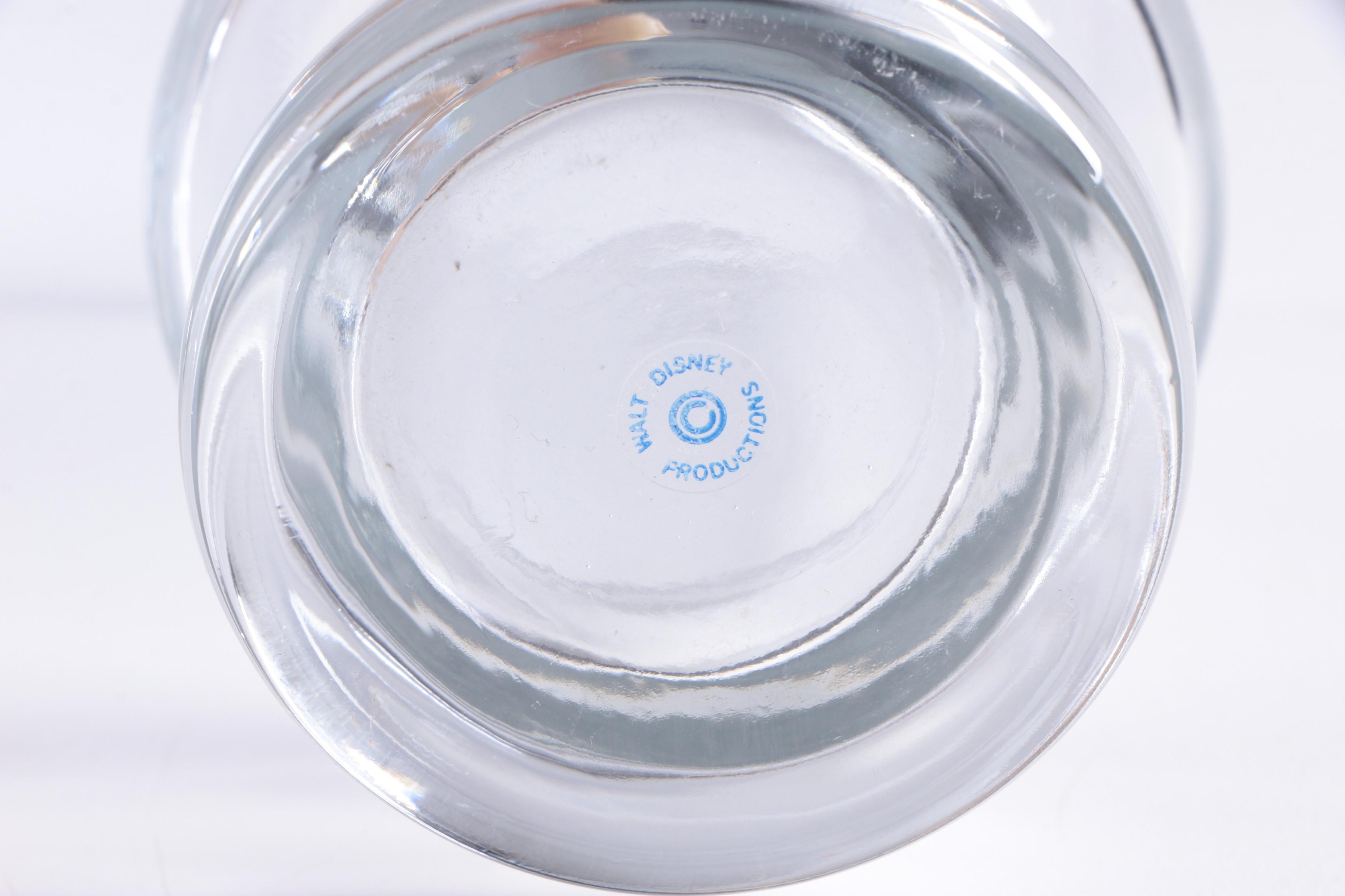 Vintage Walt Disney Productions Etched Glassware