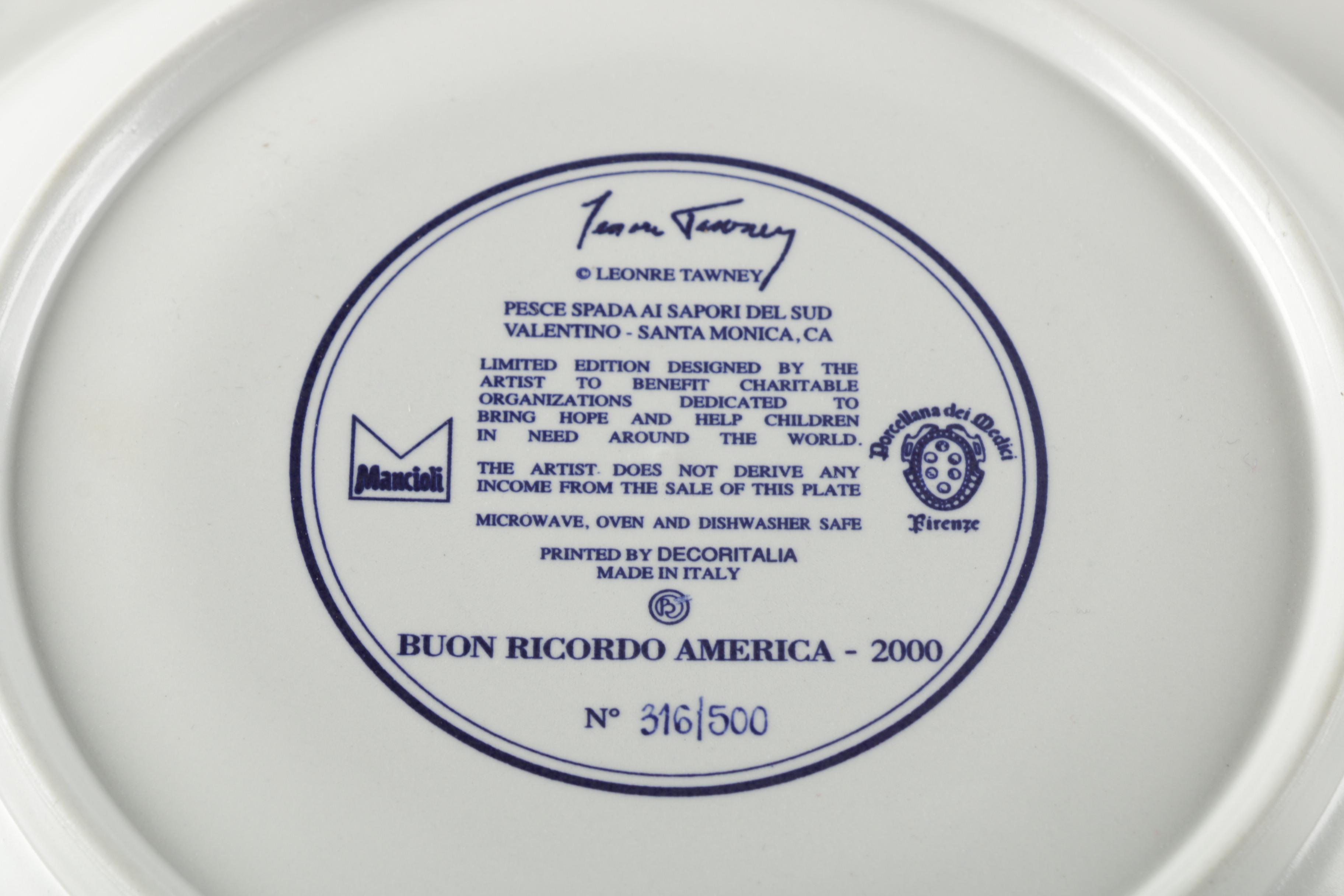 Limited Edition Leonre Tawney "Valentino Santa Monica" Bowls