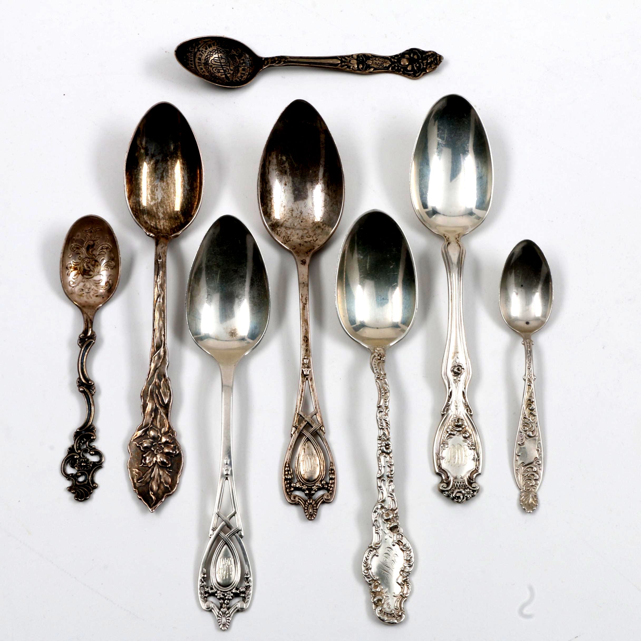 Collection of Vintage and Antique Sterling Silver Spoons