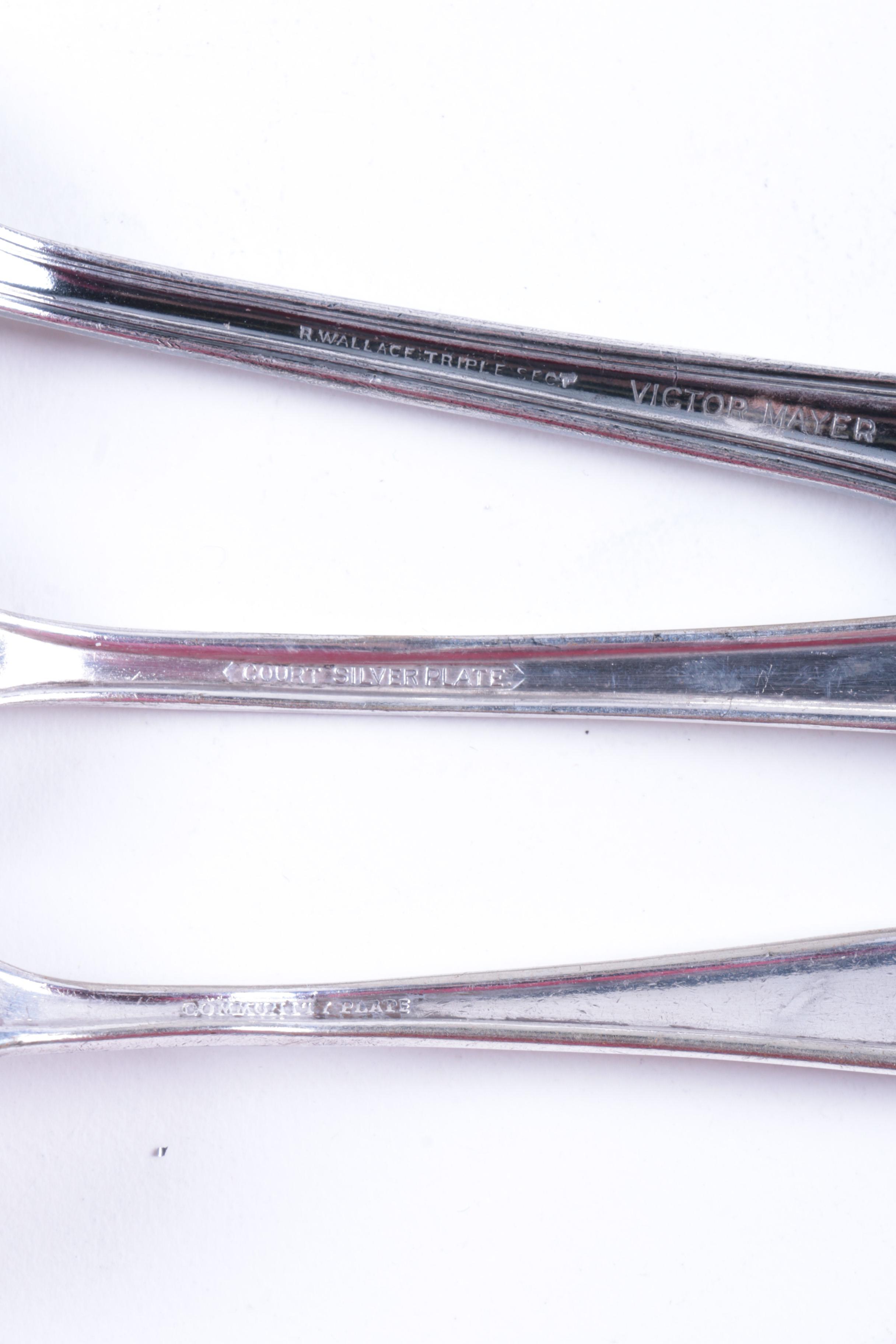 Wallace Meat Serving Platter and Other Silver Plate Tableware