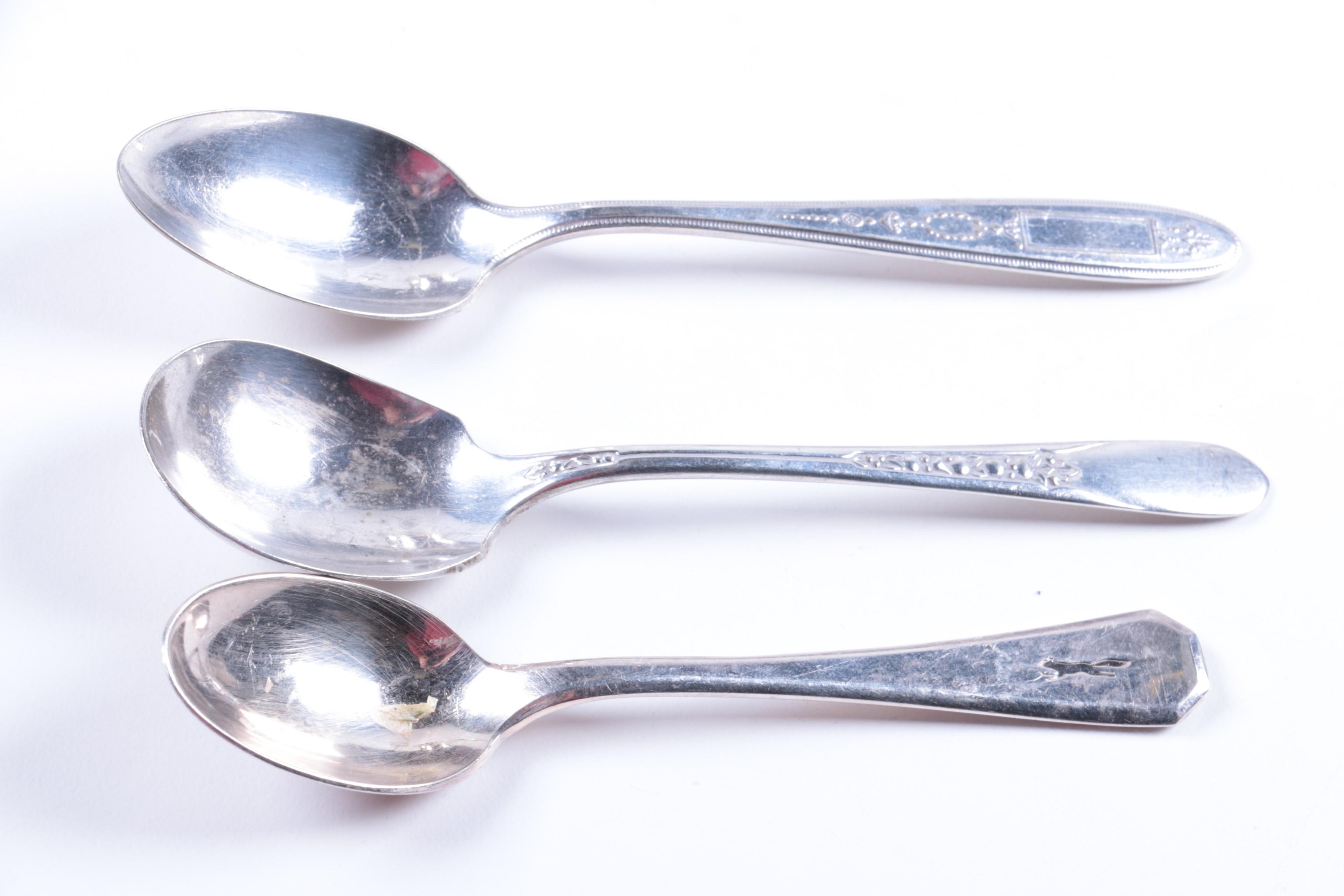 Wallace Meat Serving Platter and Other Silver Plate Tableware