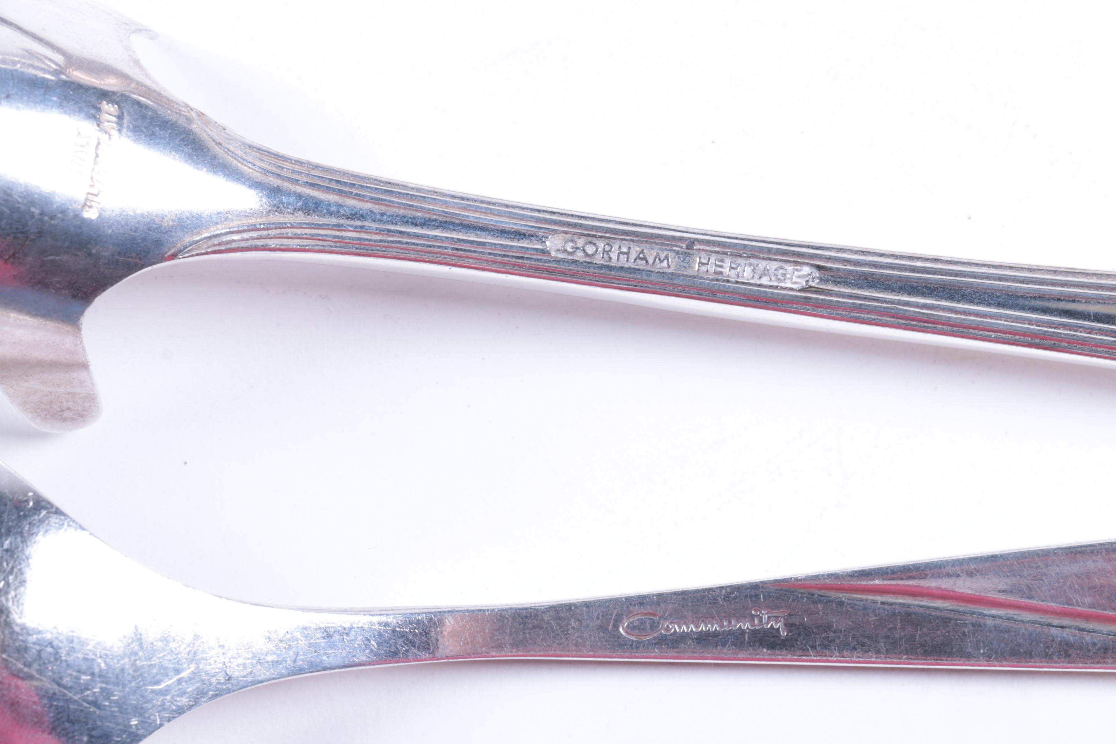 Wallace Meat Serving Platter and Other Silver Plate Tableware