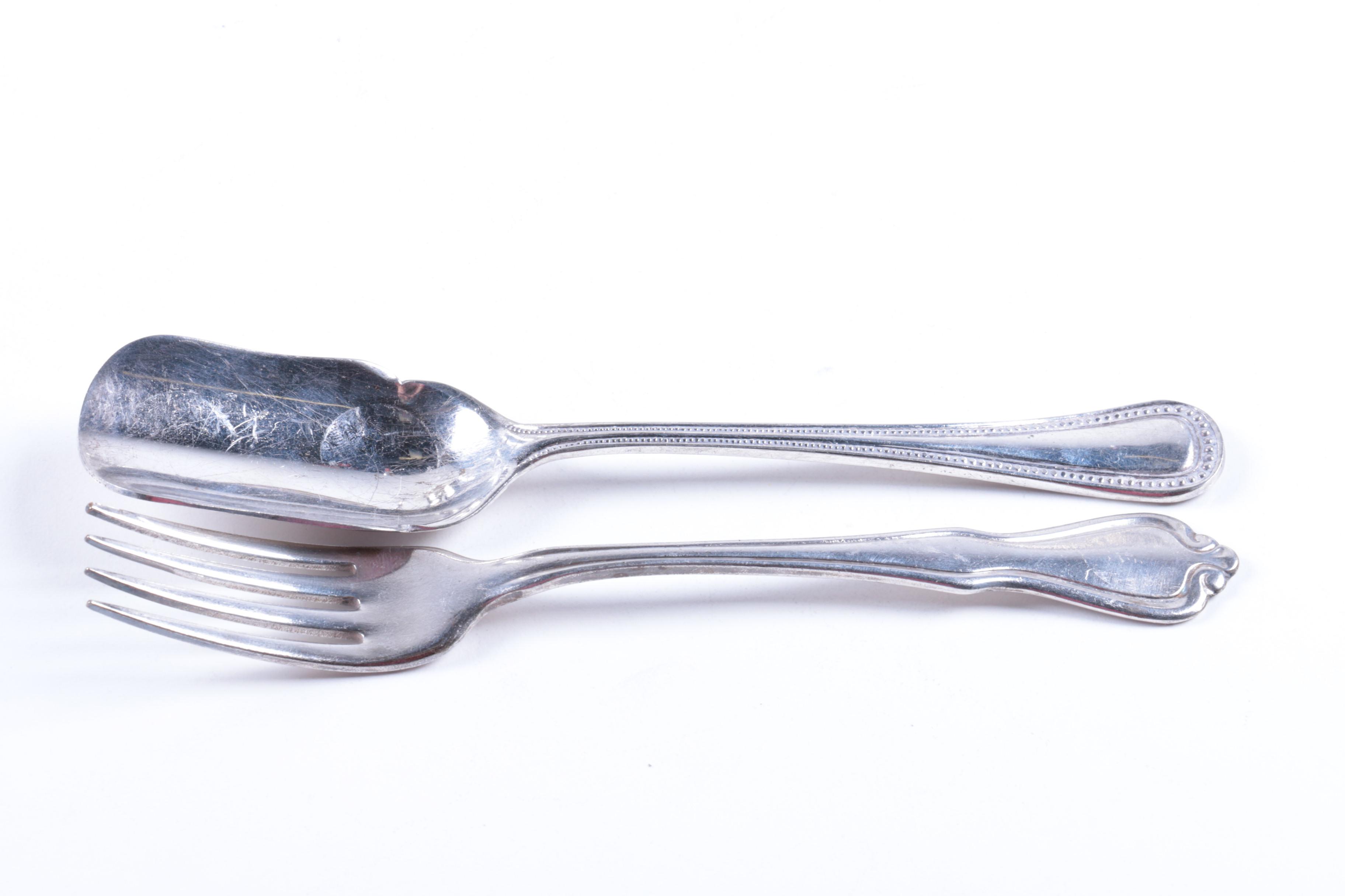 Wallace Meat Serving Platter and Other Silver Plate Tableware