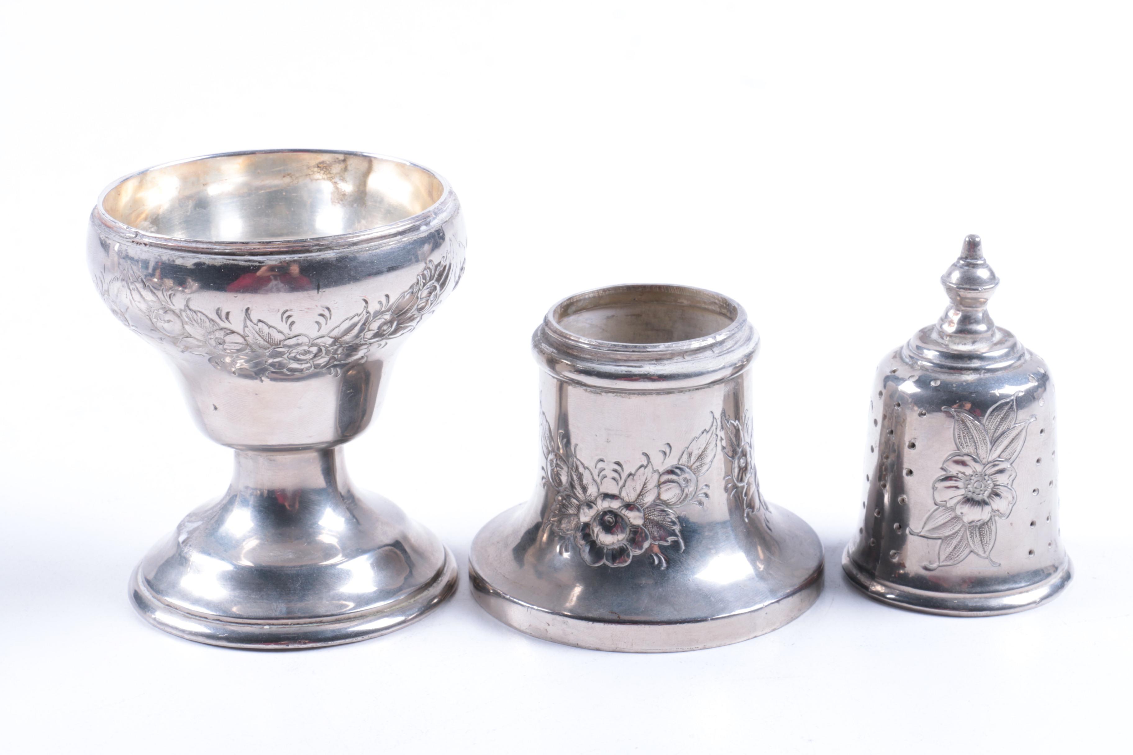 Wallace Meat Serving Platter and Other Silver Plate Tableware