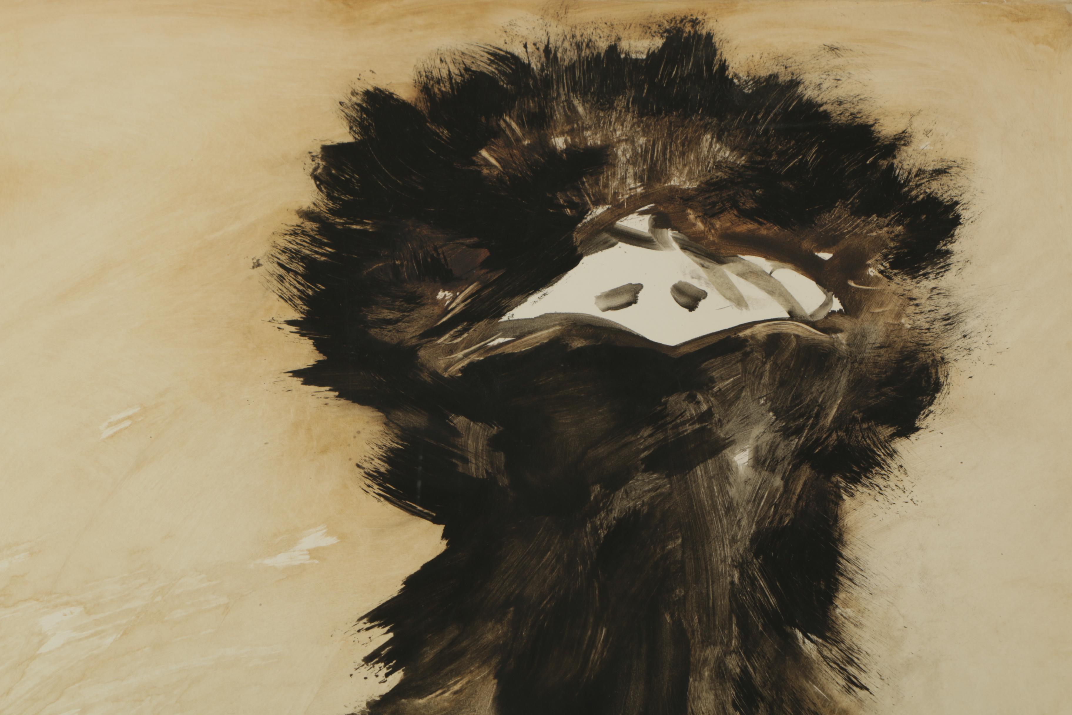 Miriam H. Beerman Gouache Painting of an Emu