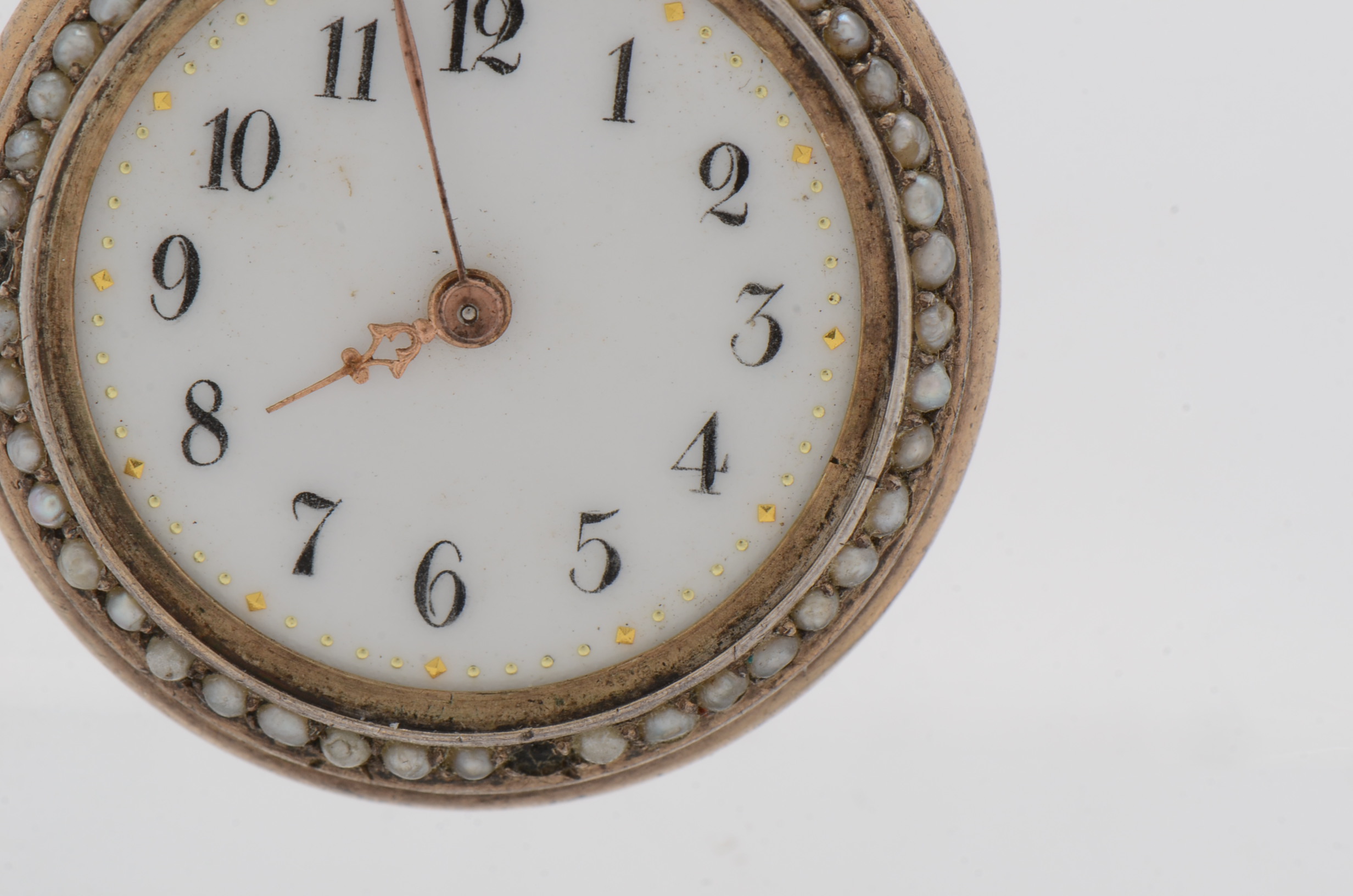 Sterling Silver with Gold Wash Brooch Watch