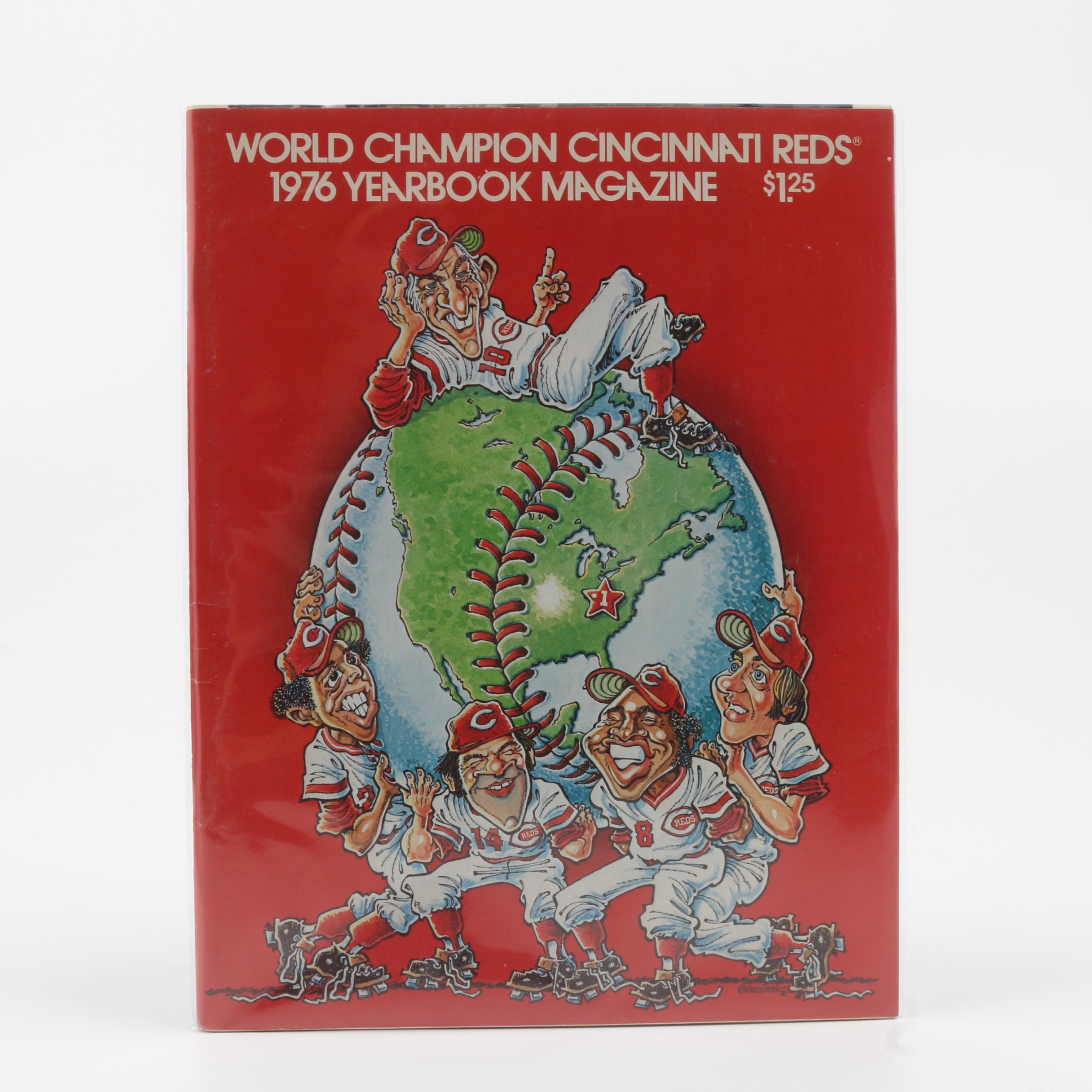Four Vintage Cincinnati Reds Yearbook Magazines