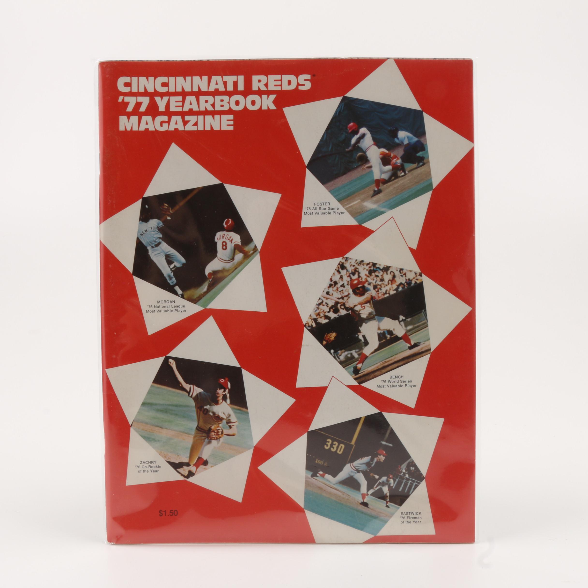 Four Vintage Cincinnati Reds Yearbook Magazines