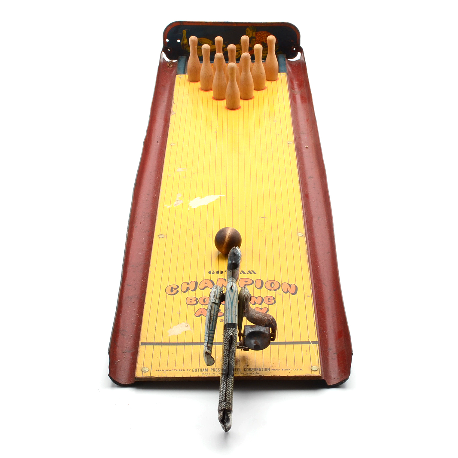 Vintage "Gotham" Champion Bowling Alley Table Top Game