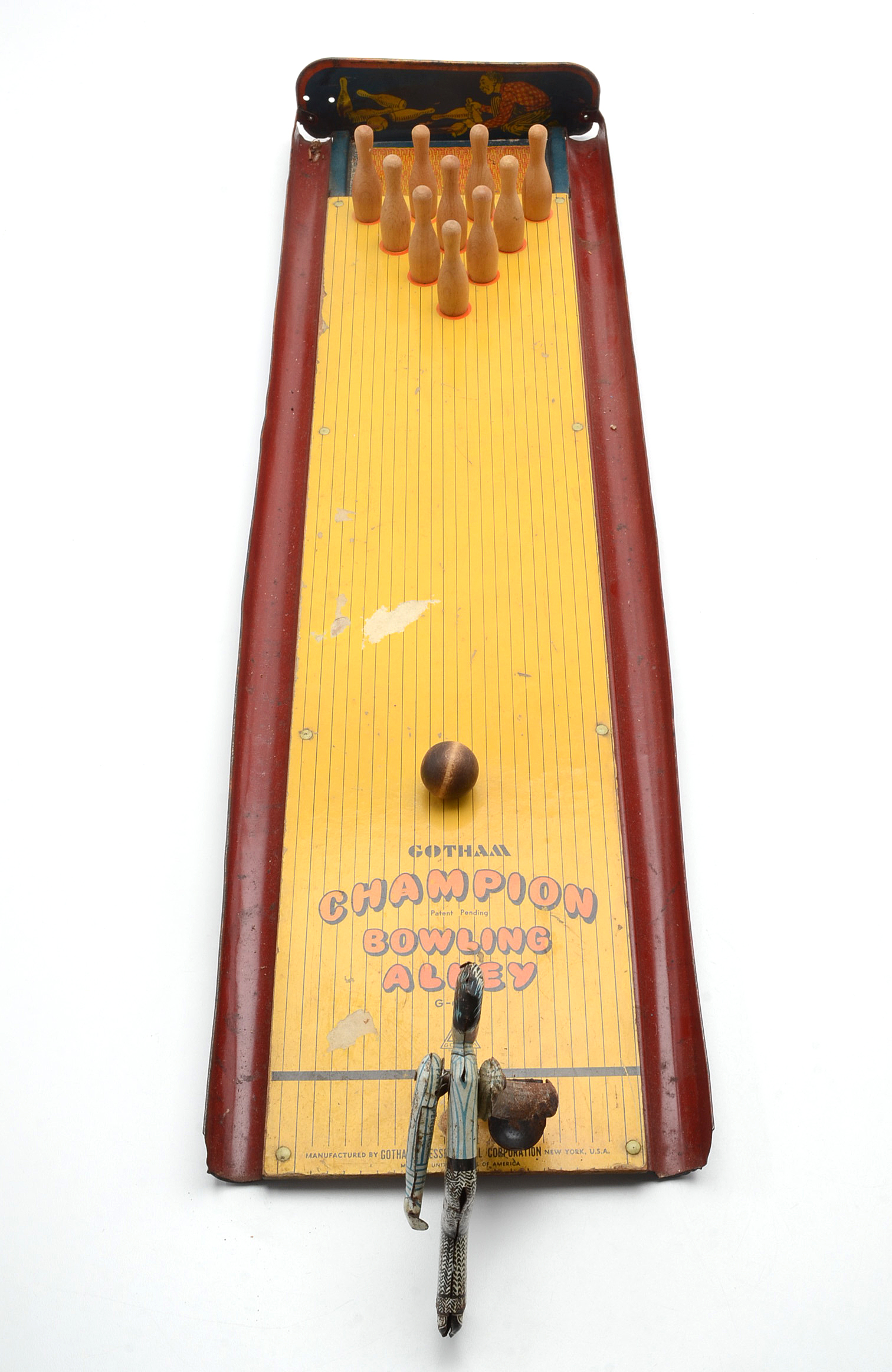 Vintage "Gotham" Champion Bowling Alley Table Top Game