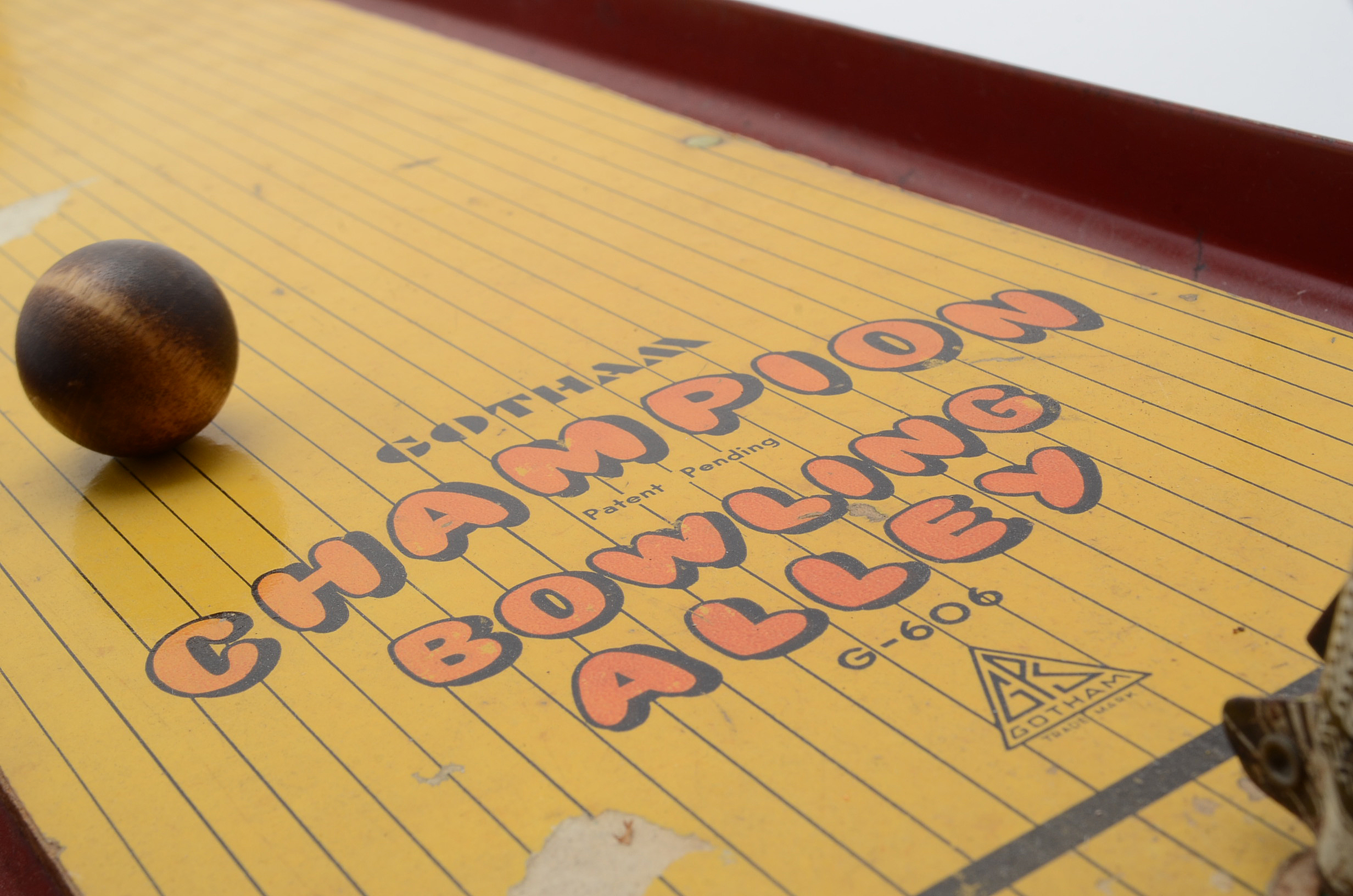 Vintage "Gotham" Champion Bowling Alley Table Top Game