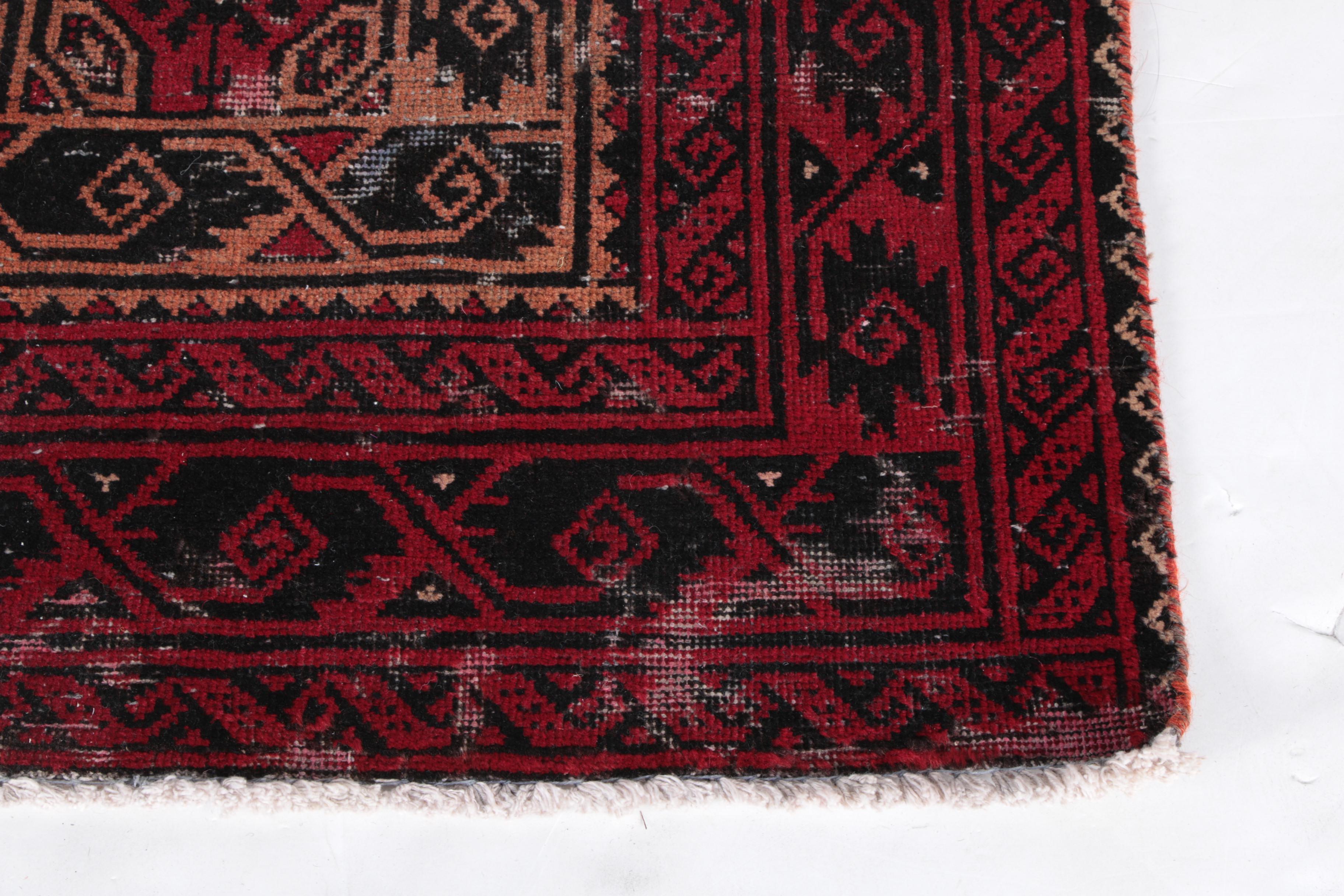 Hand-Knotted Baluch Area Rug