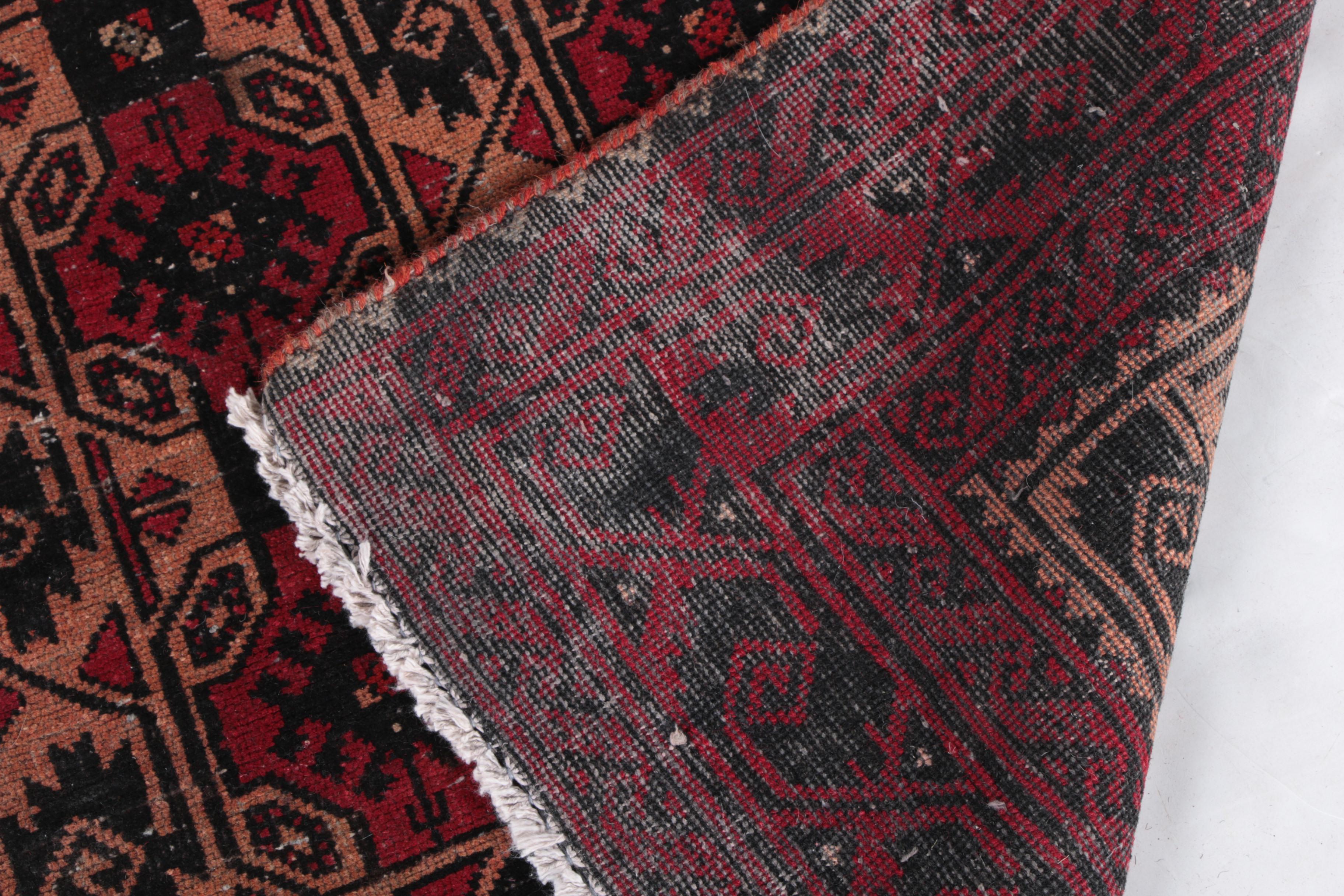 Hand-Knotted Baluch Area Rug