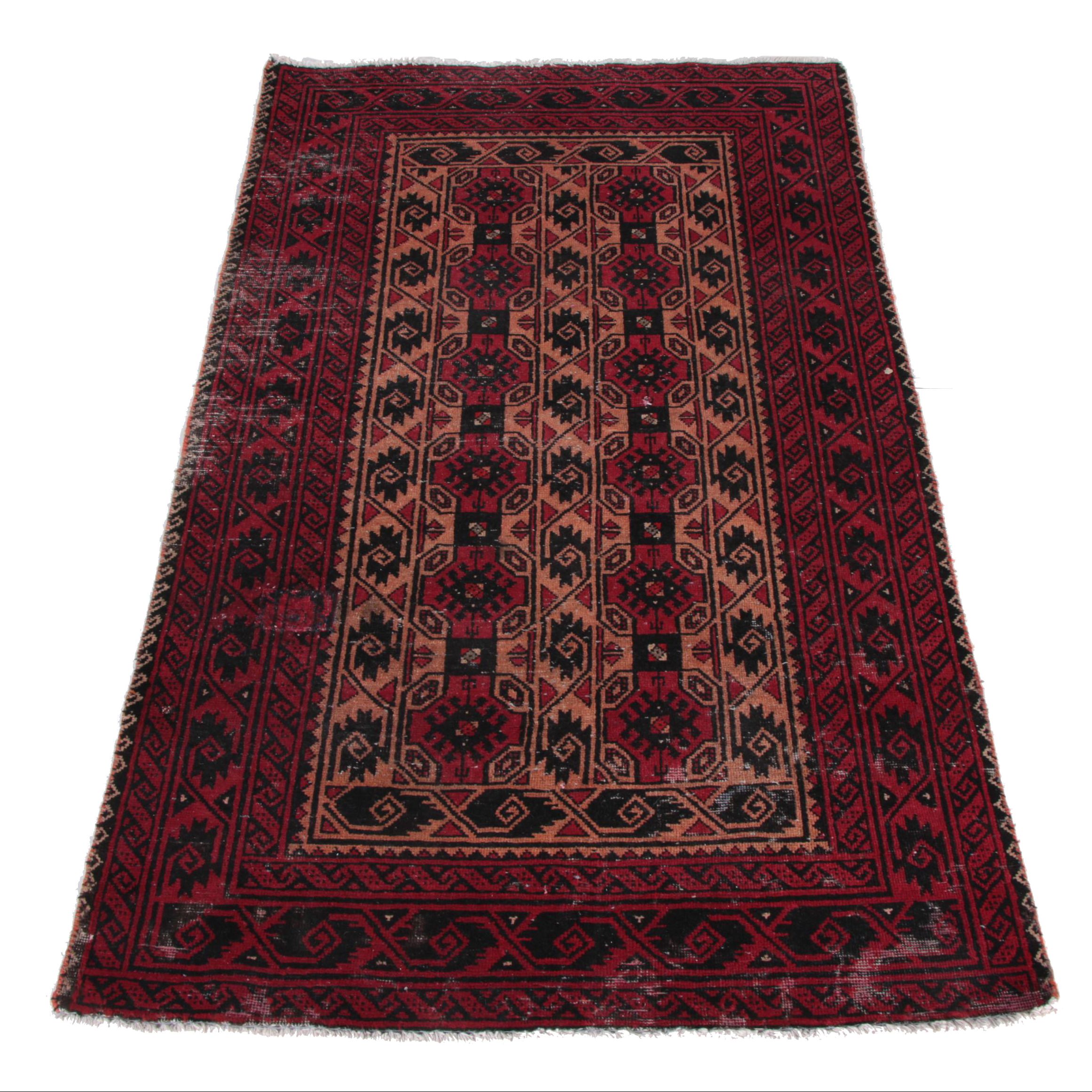 Hand-Knotted Baluch Area Rug