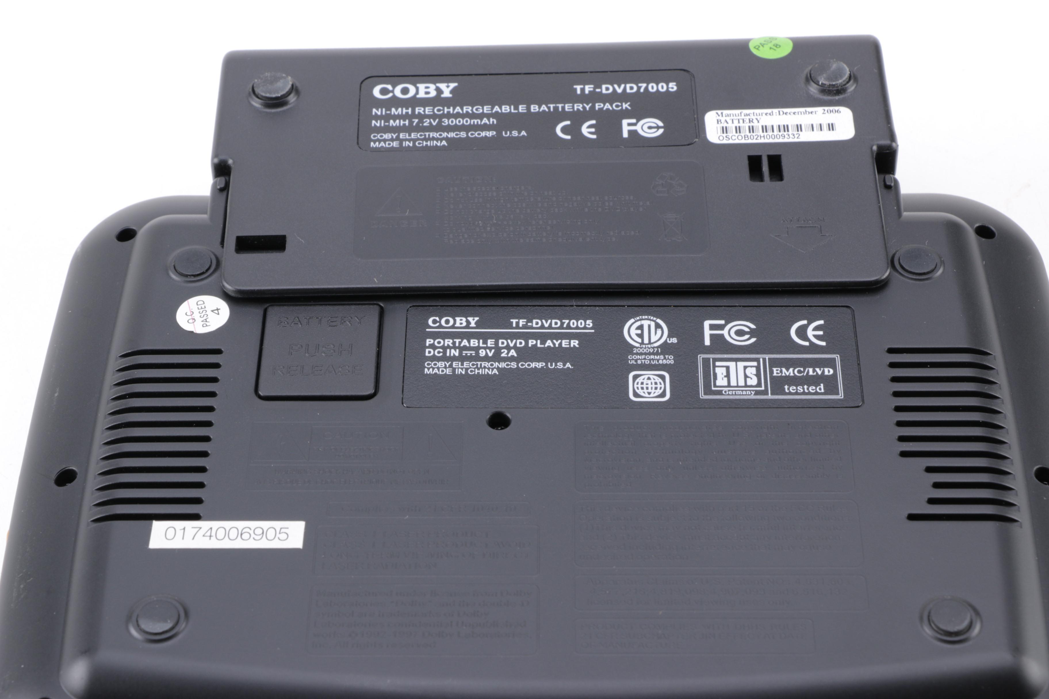 Coby Portable DVD Player