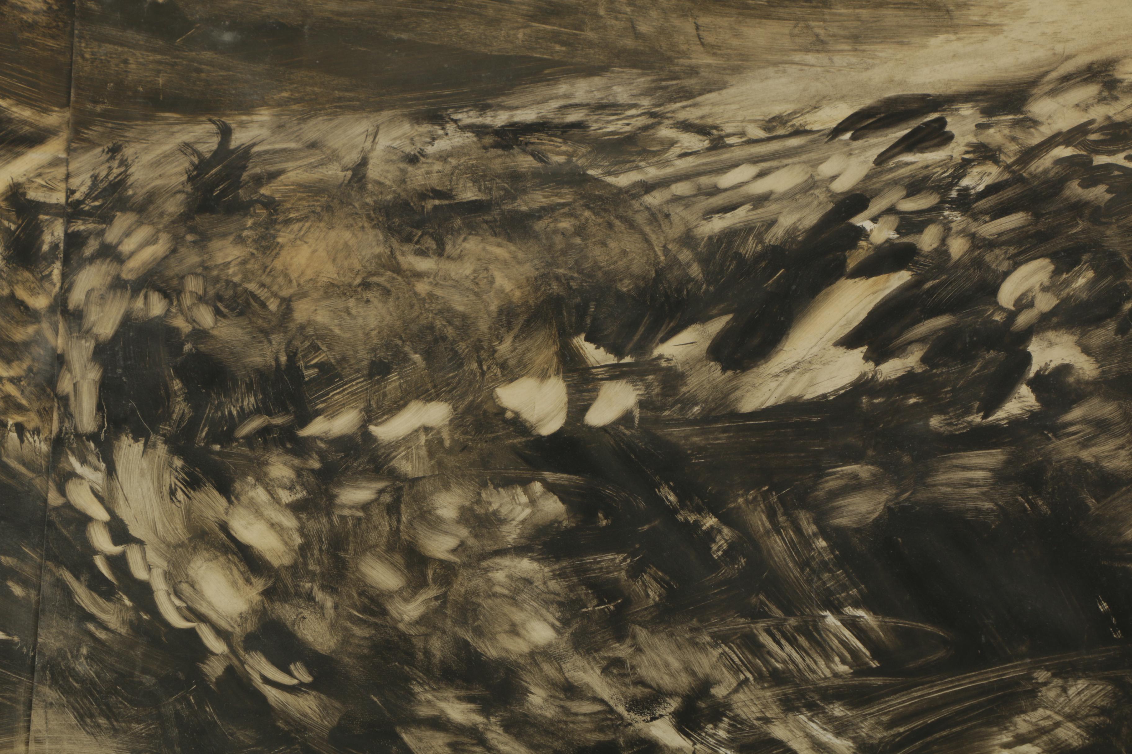 Miriam H. Beerman Gouache Painting of a Nesting Partridge