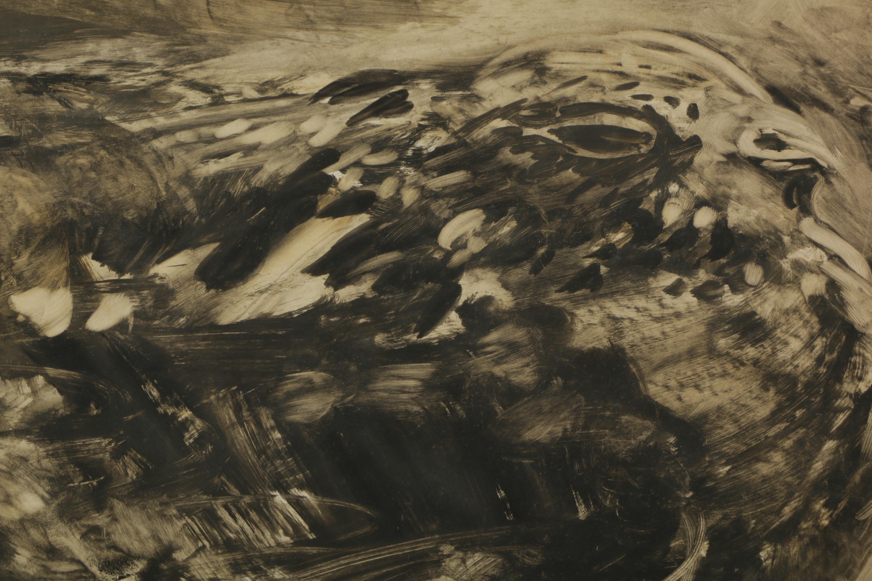 Miriam H. Beerman Gouache Painting of a Nesting Partridge