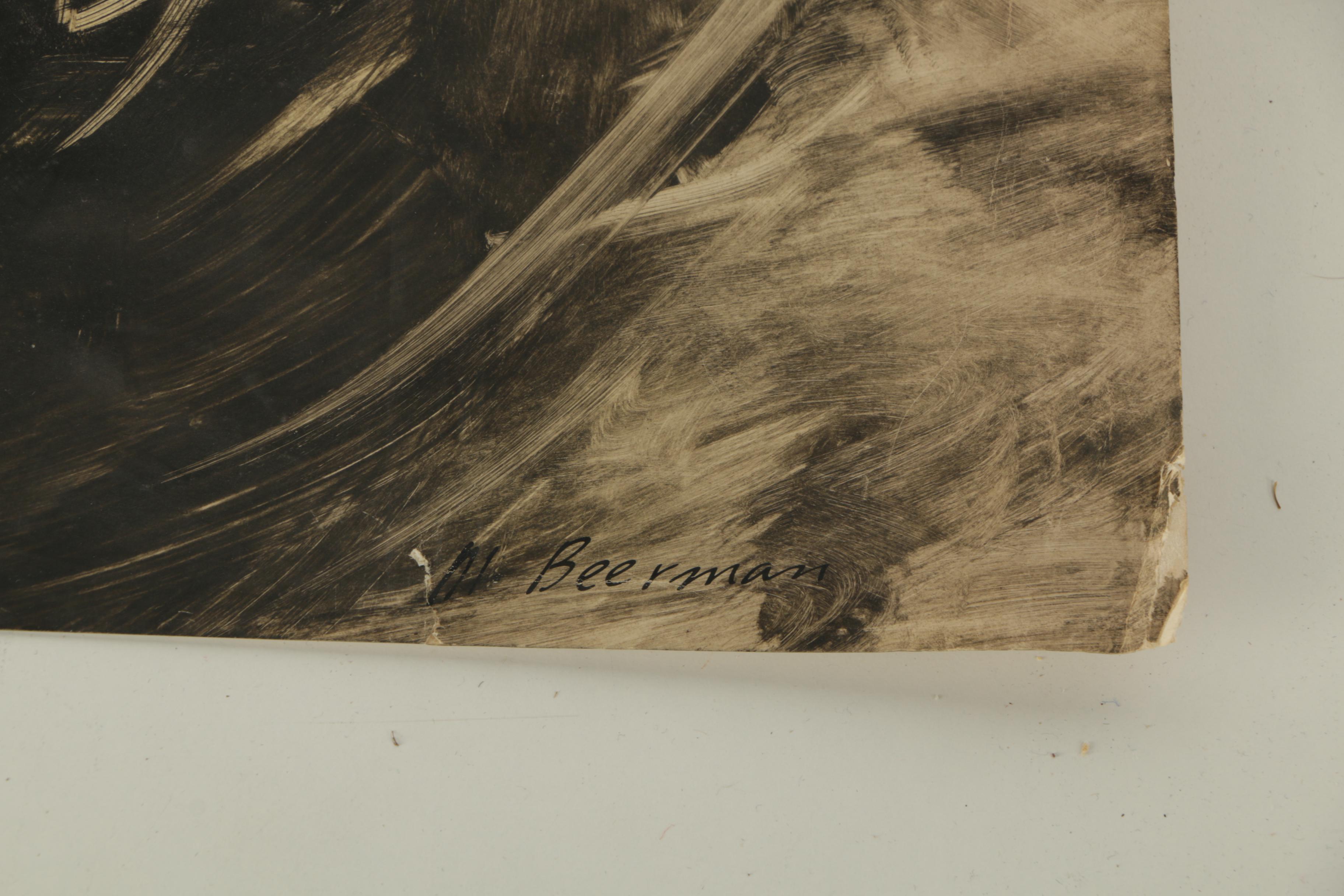 Miriam H. Beerman Gouache Painting of a Nesting Partridge