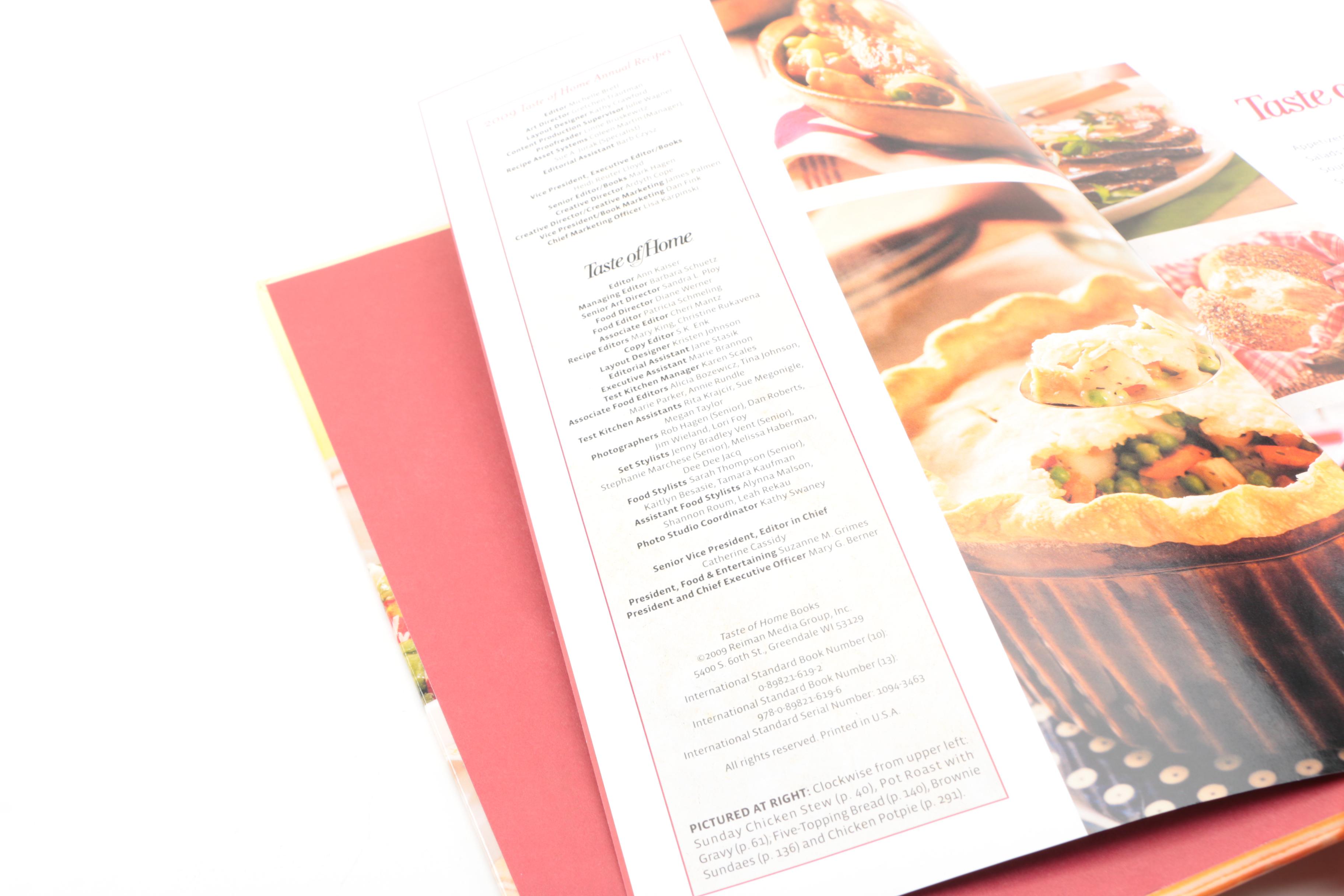 Assorted Cookbooks with Glass and Porcelain Dishes
