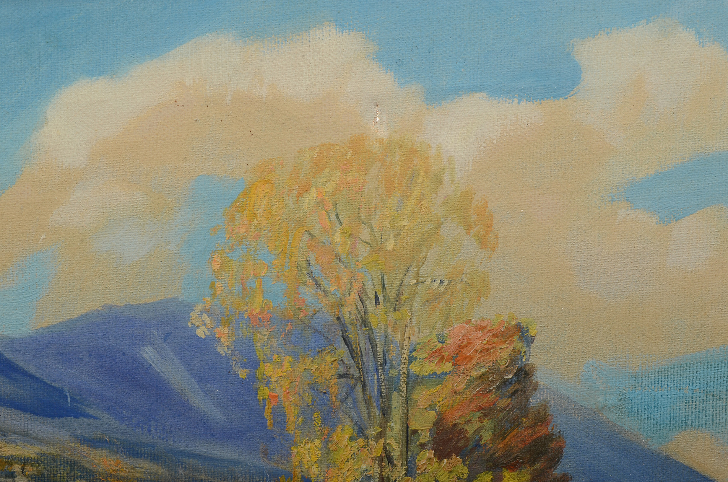 Gilbert Smith Oil Painting "Hill Farm October 1946"